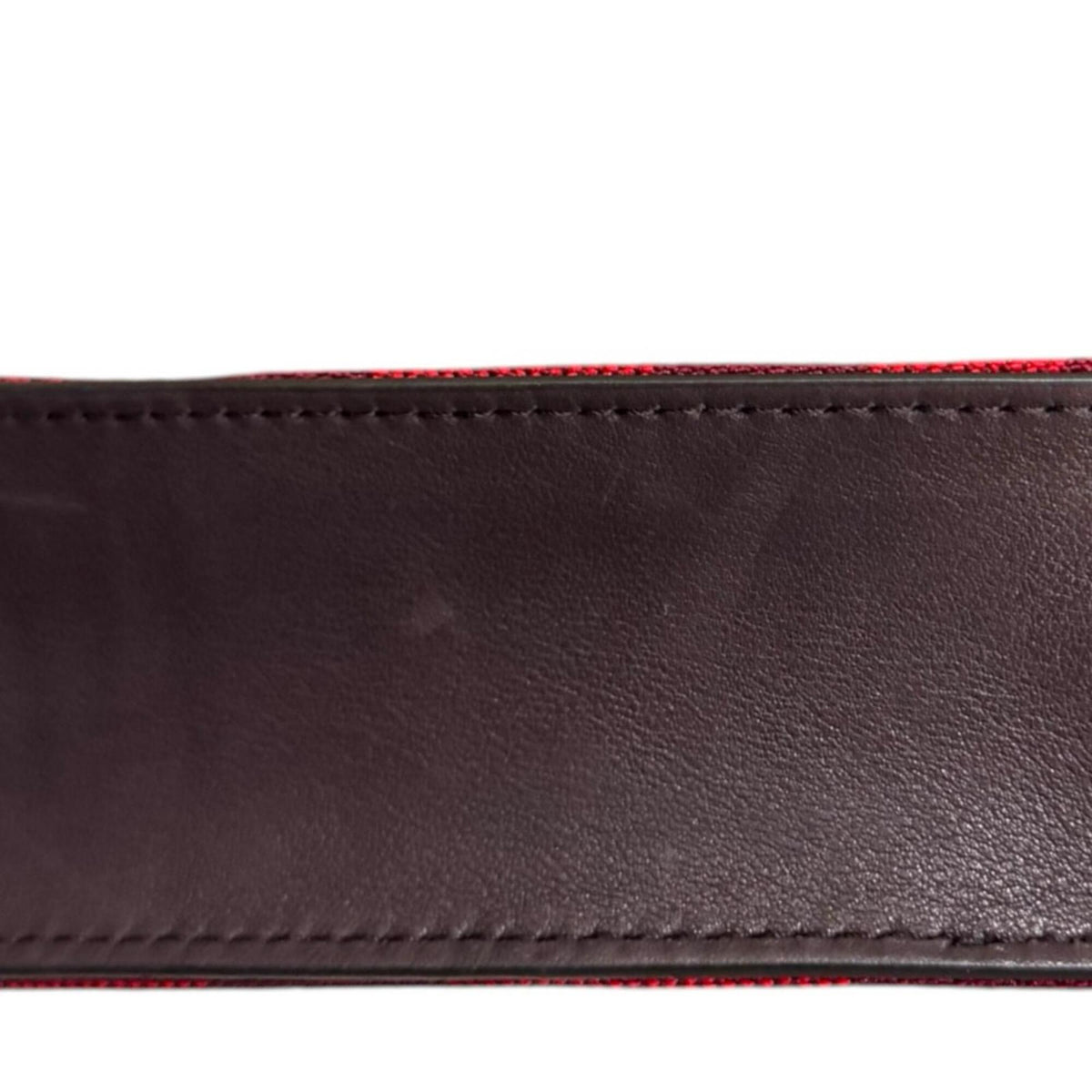 Burberry Red Color Canvas Shoulder Bag (Pre-Owned)