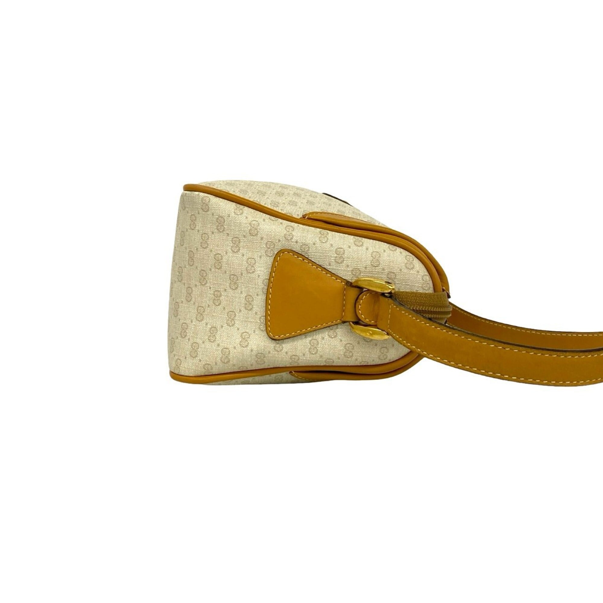 Gucci Brown Ivory Leather Pvc Shoulder Bag (Pre-Owned)