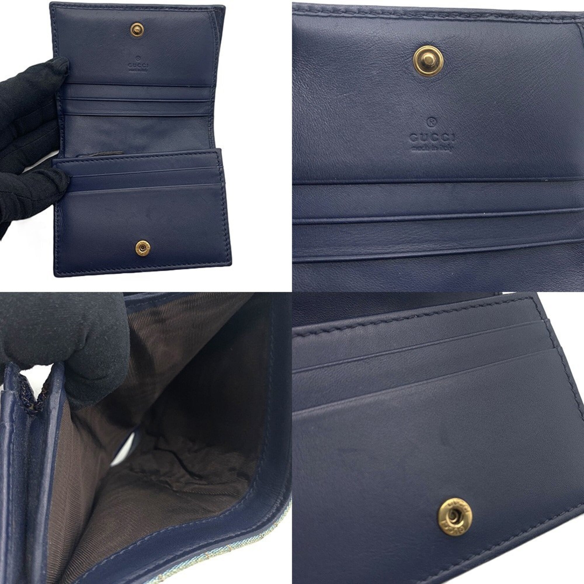 Gucci Denim Leather Wallet (Bi-Fold) (Pre-Owned)
