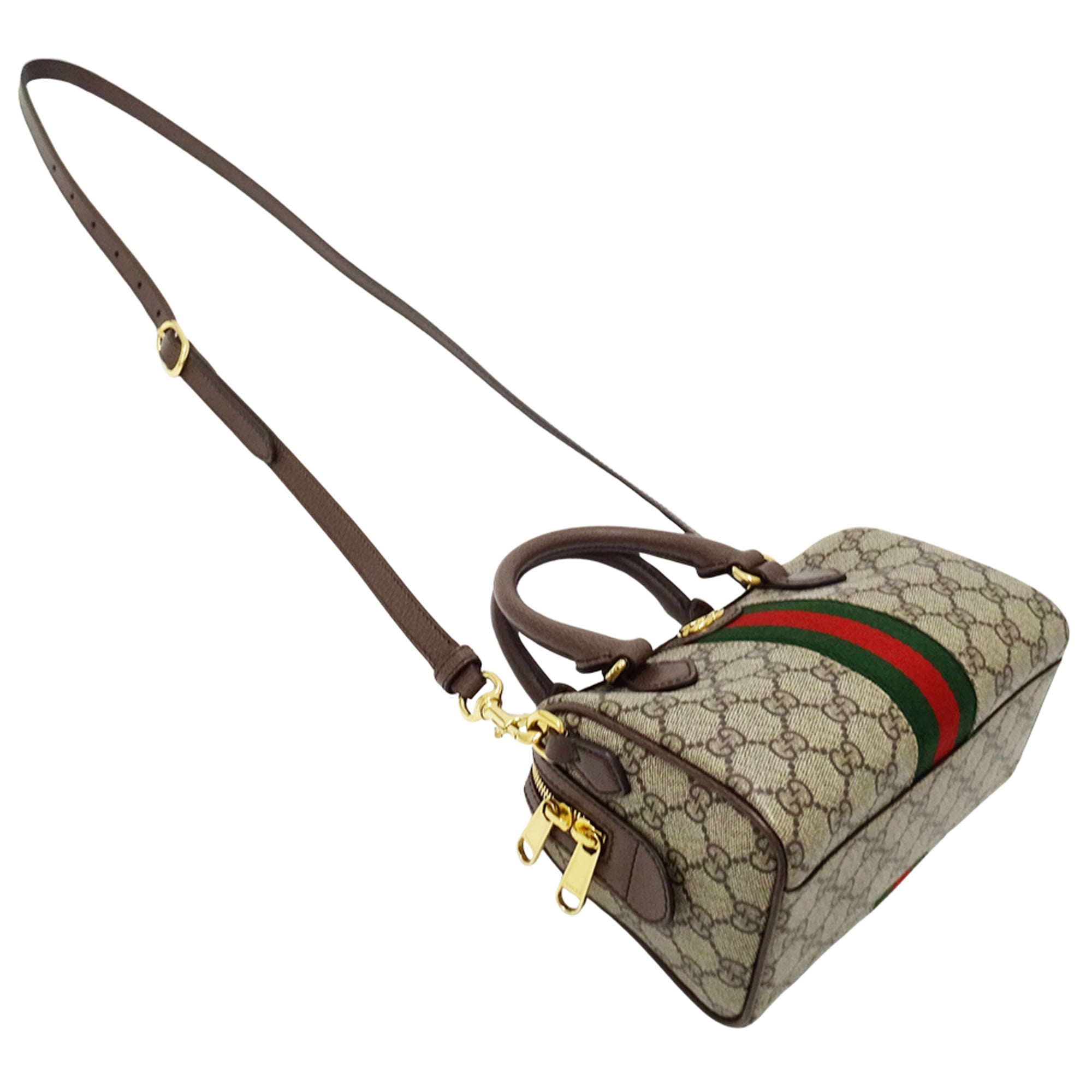 Gucci Beige Brown Gg Supreme Canvas Handbag Shoulder Bag (Pre-Owned)