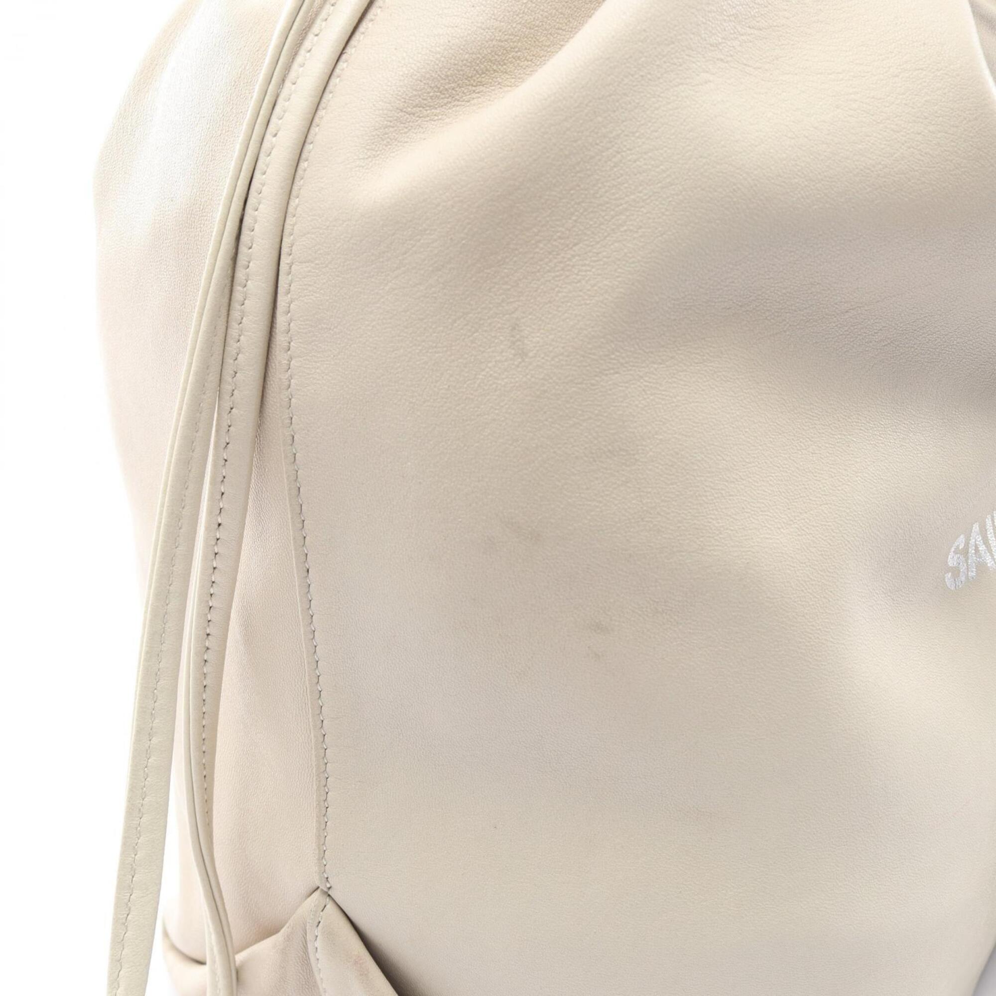 Saint Laurent Ivory Leather Handbag Pouch Shoulder Bag (Pre-Owned)
