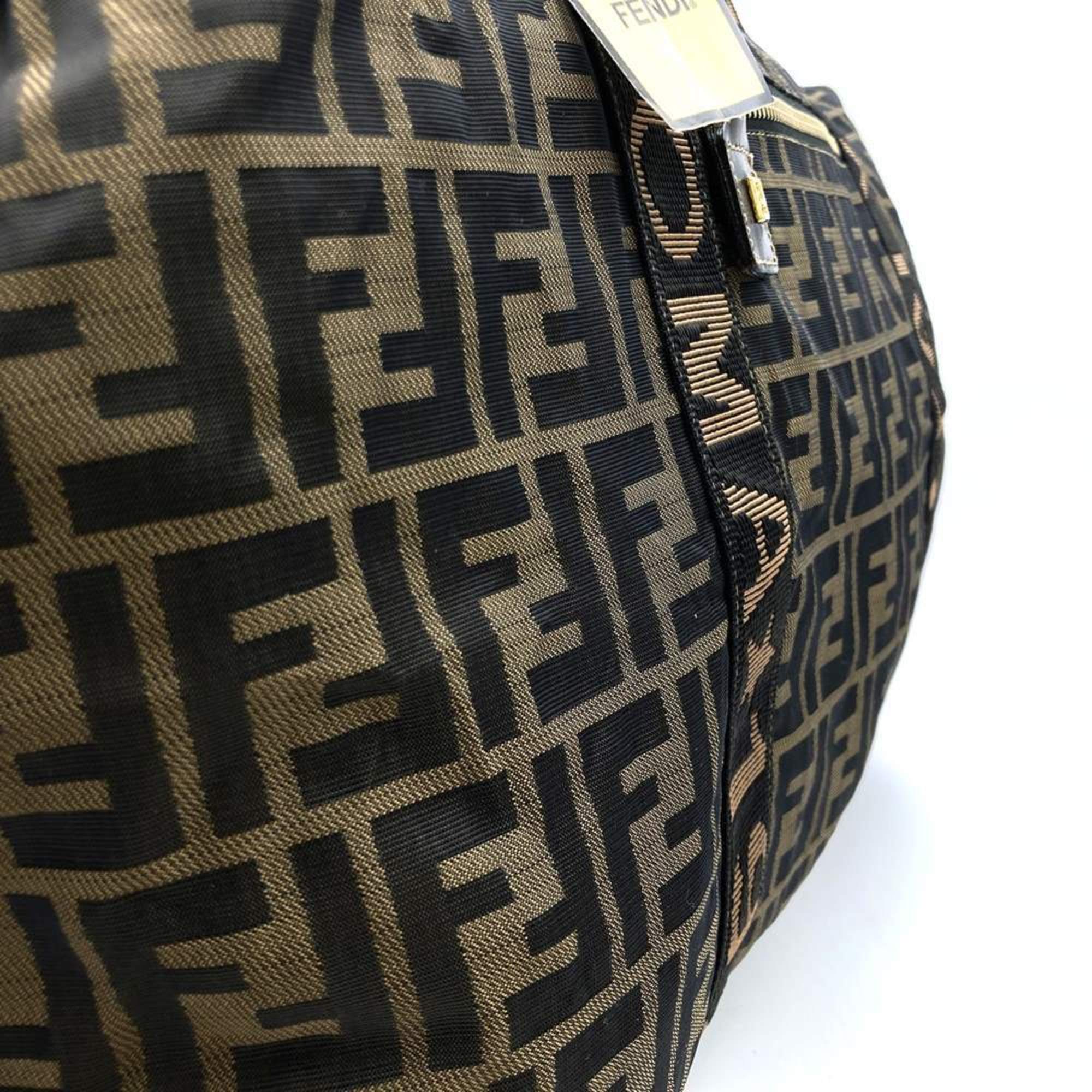 Fendi Zucca Brown Zucca Boston Bag (Pre-Owned)