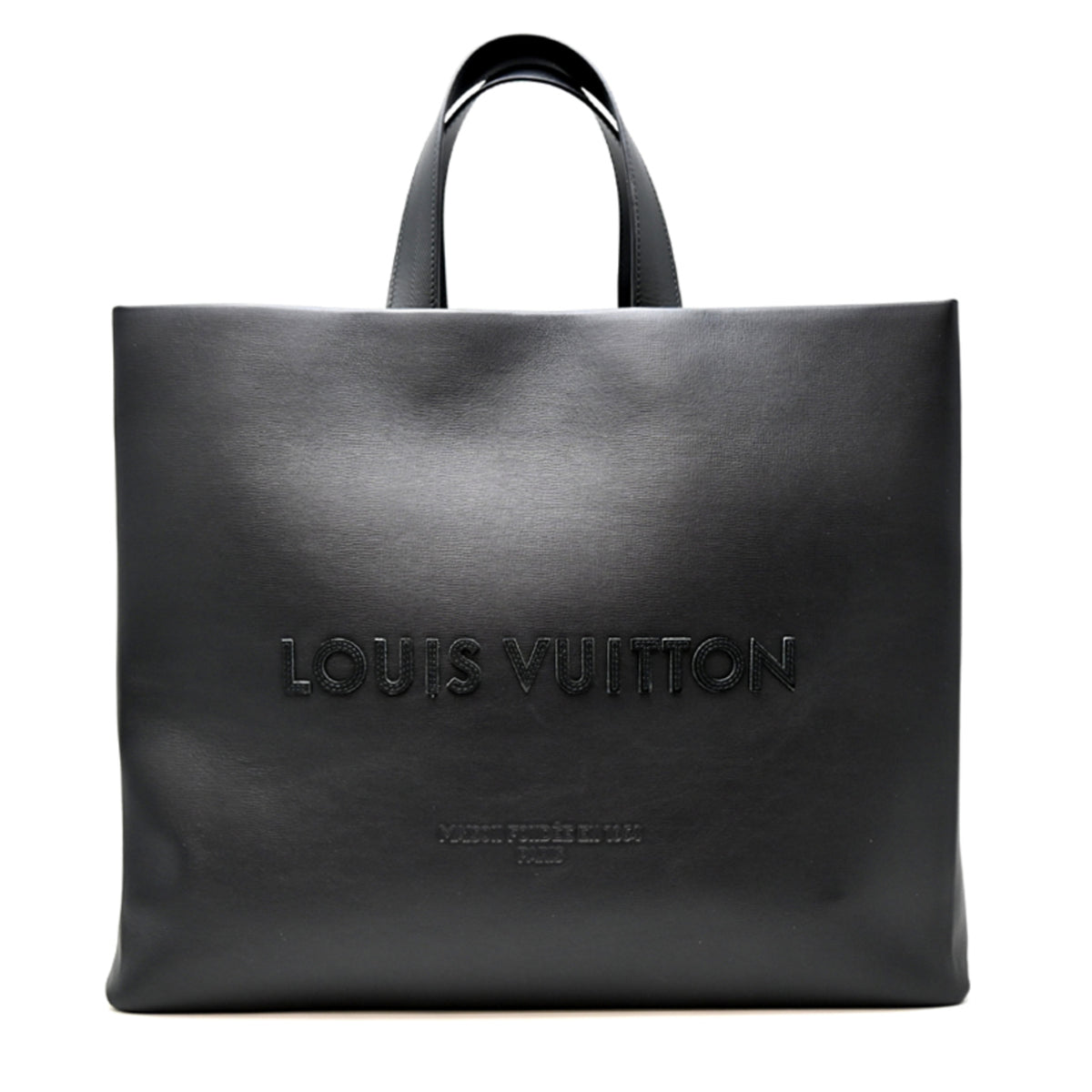 Louis Vuitton Black Leather Tote Bag (Pre-Owned)
