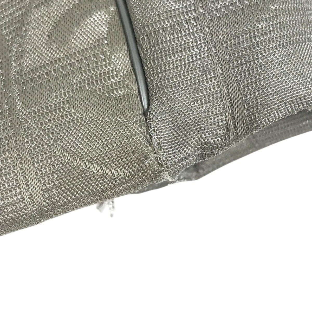 Chanel Silver Nylon Jacquard Shoulder Bag Tote Bag (Pre-Owned)