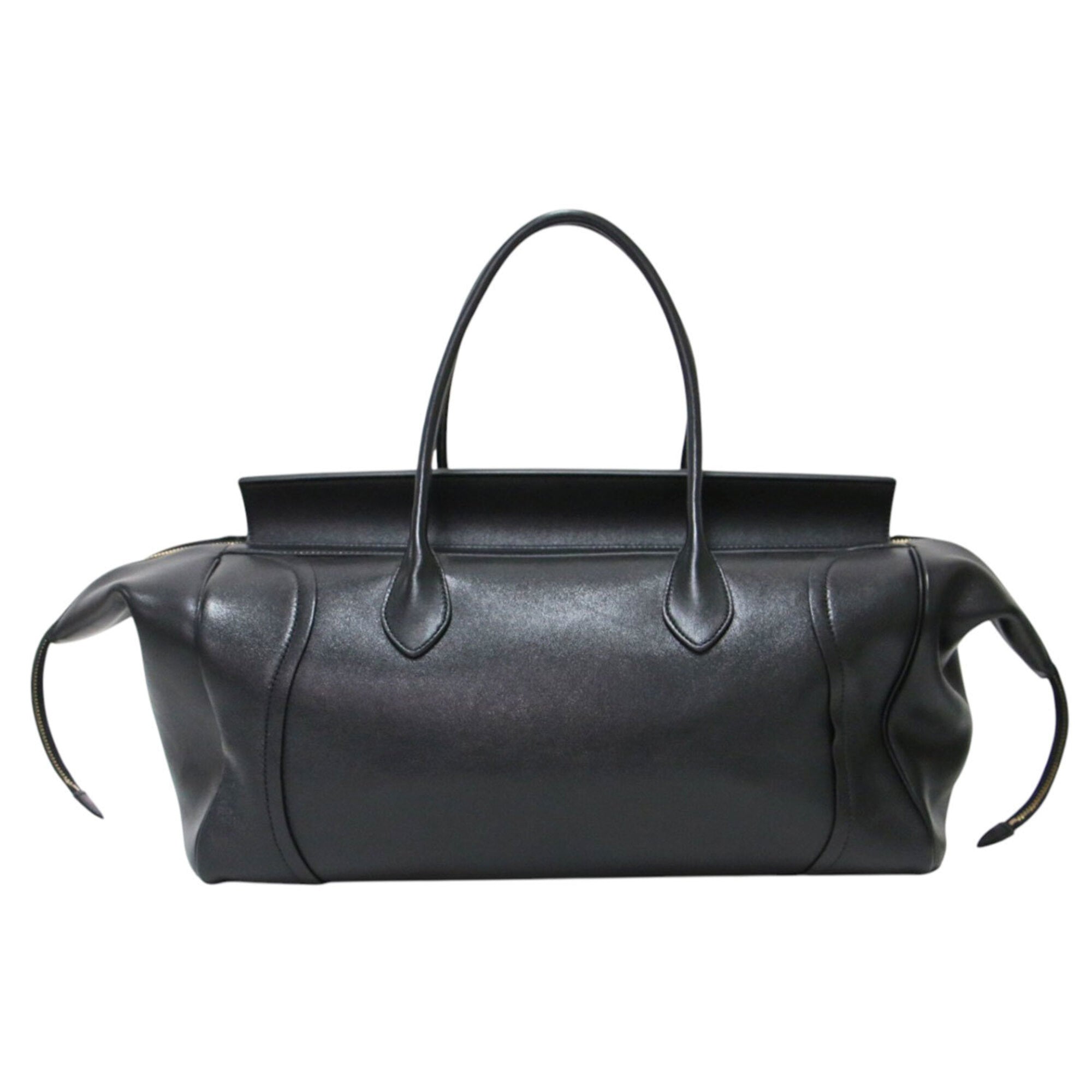 Celine Black Leather Suede Tote Bag (Pre-Owned)