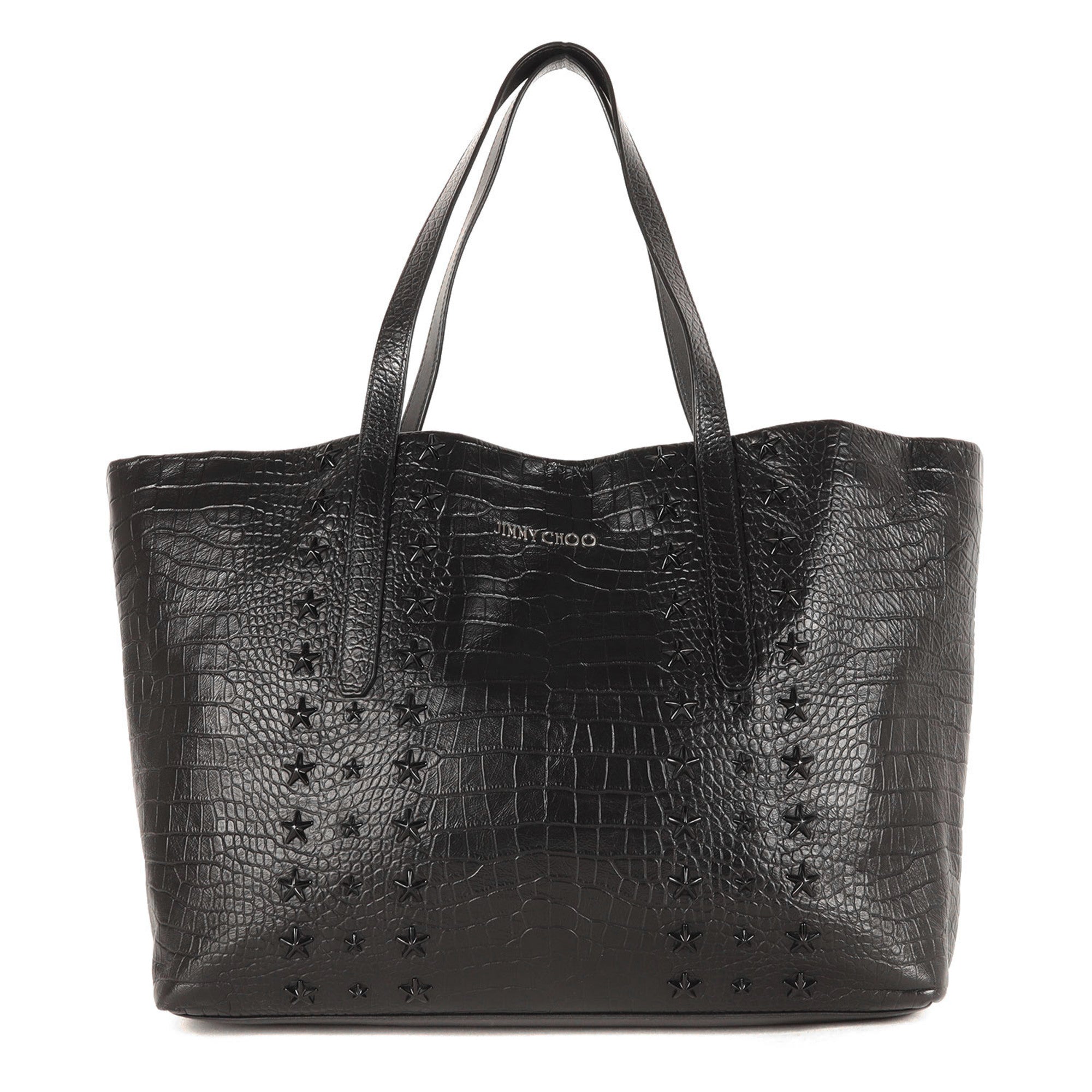 Jimmy Choo Black Leather Tote Bag (Pre-Owned)