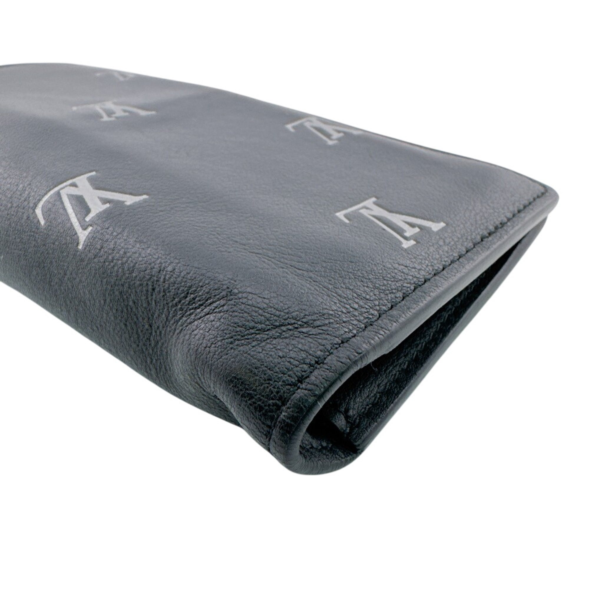 Louis Vuitton Black Leather Wallet (Bi-Fold) (Pre-Owned)