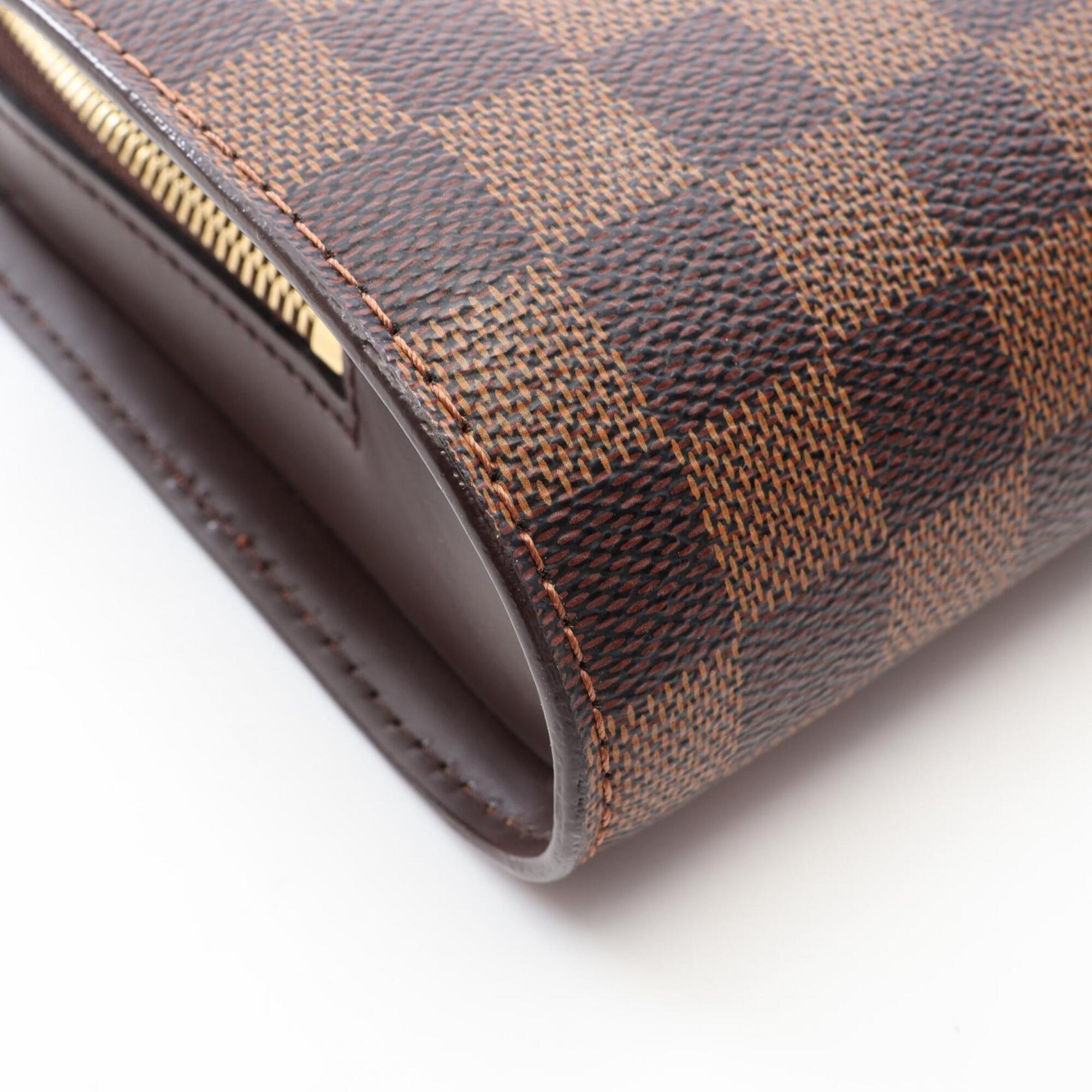 Louis Vuitton Brown Coated Canvas Clutch Bag Handbag (Pre-Owned)