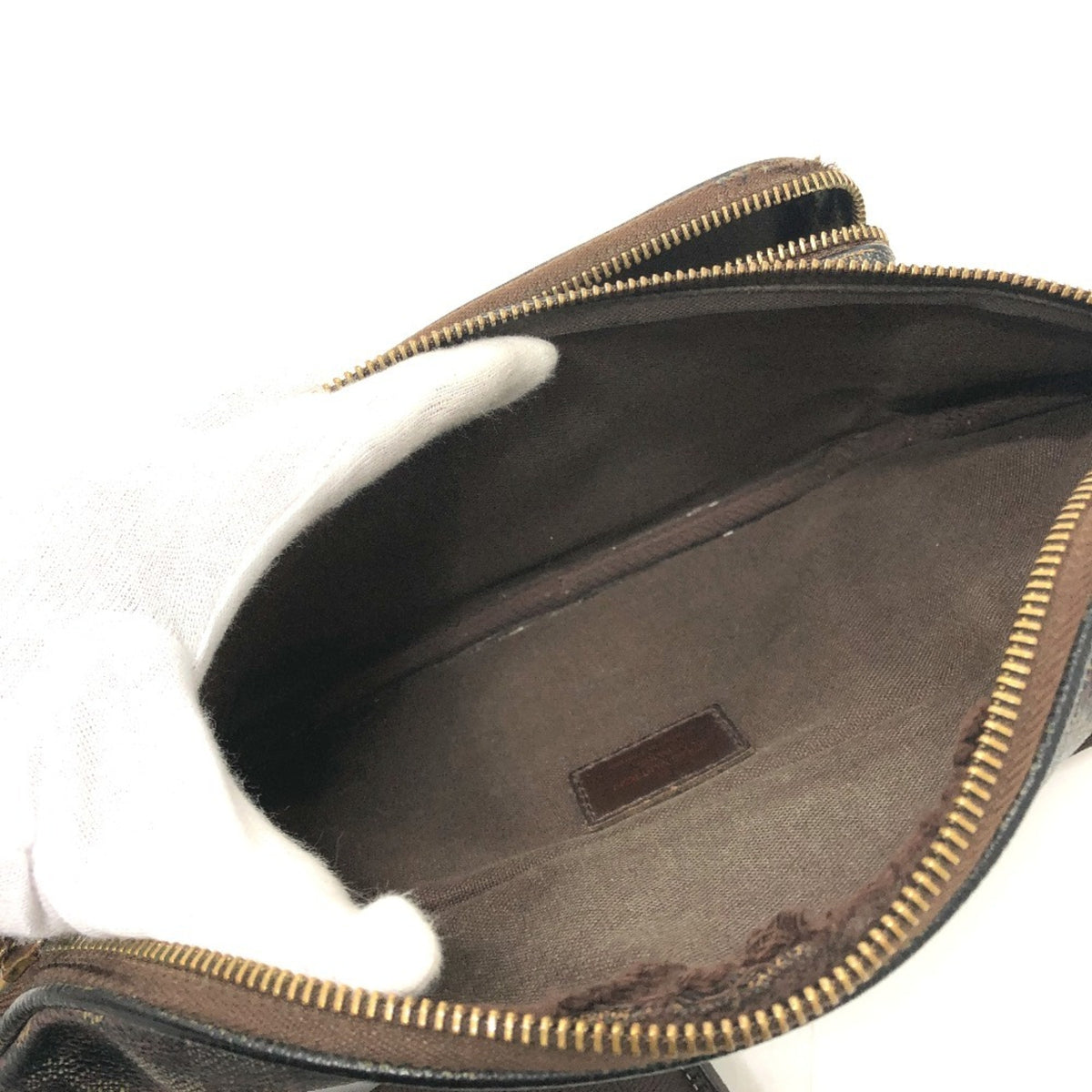 Louis Vuitton Brown Damier Canvas Pouch Sling Bag (Pre-Owned)