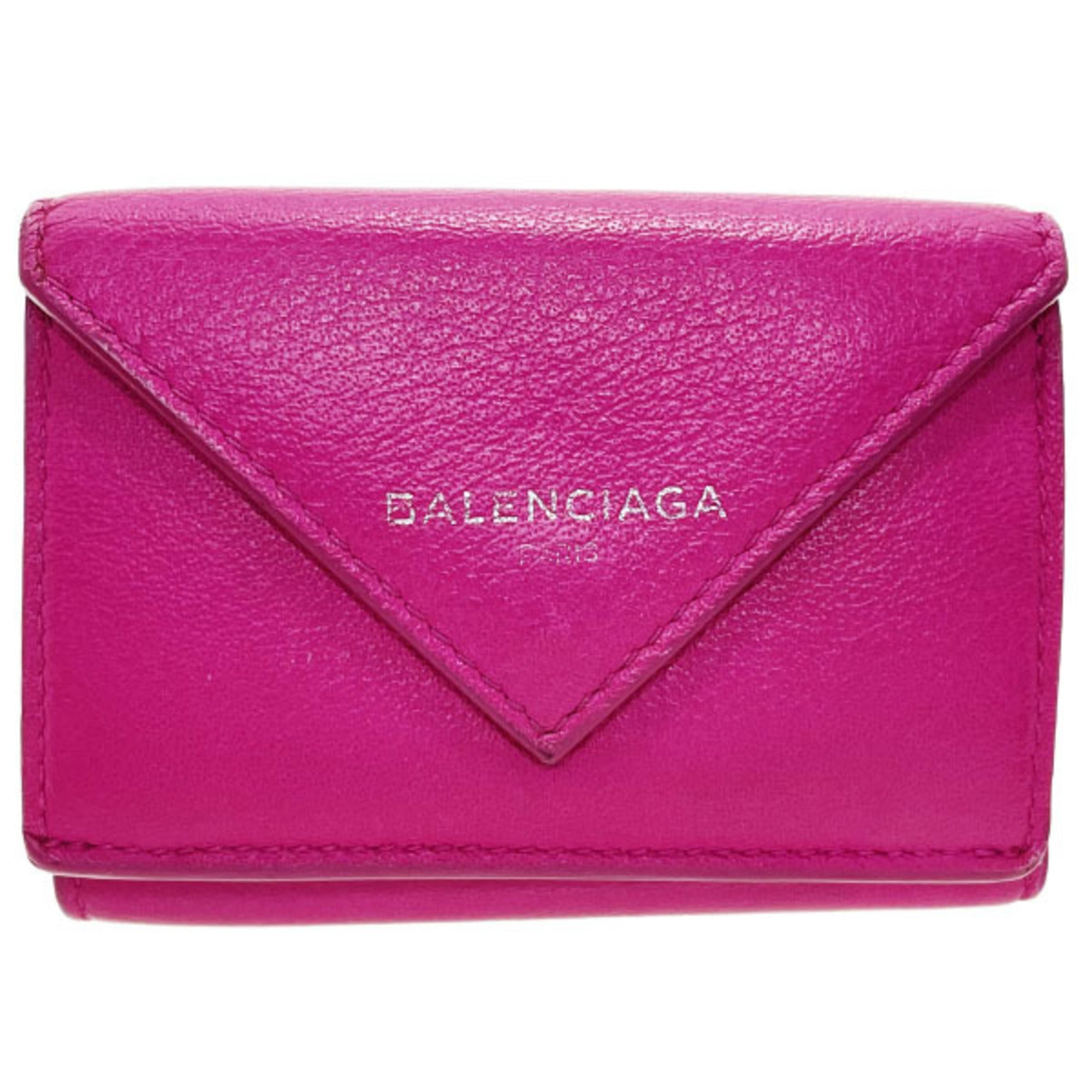 Balenciaga Pink Leather Wallet (Tri-Fold) (Pre-Owned)