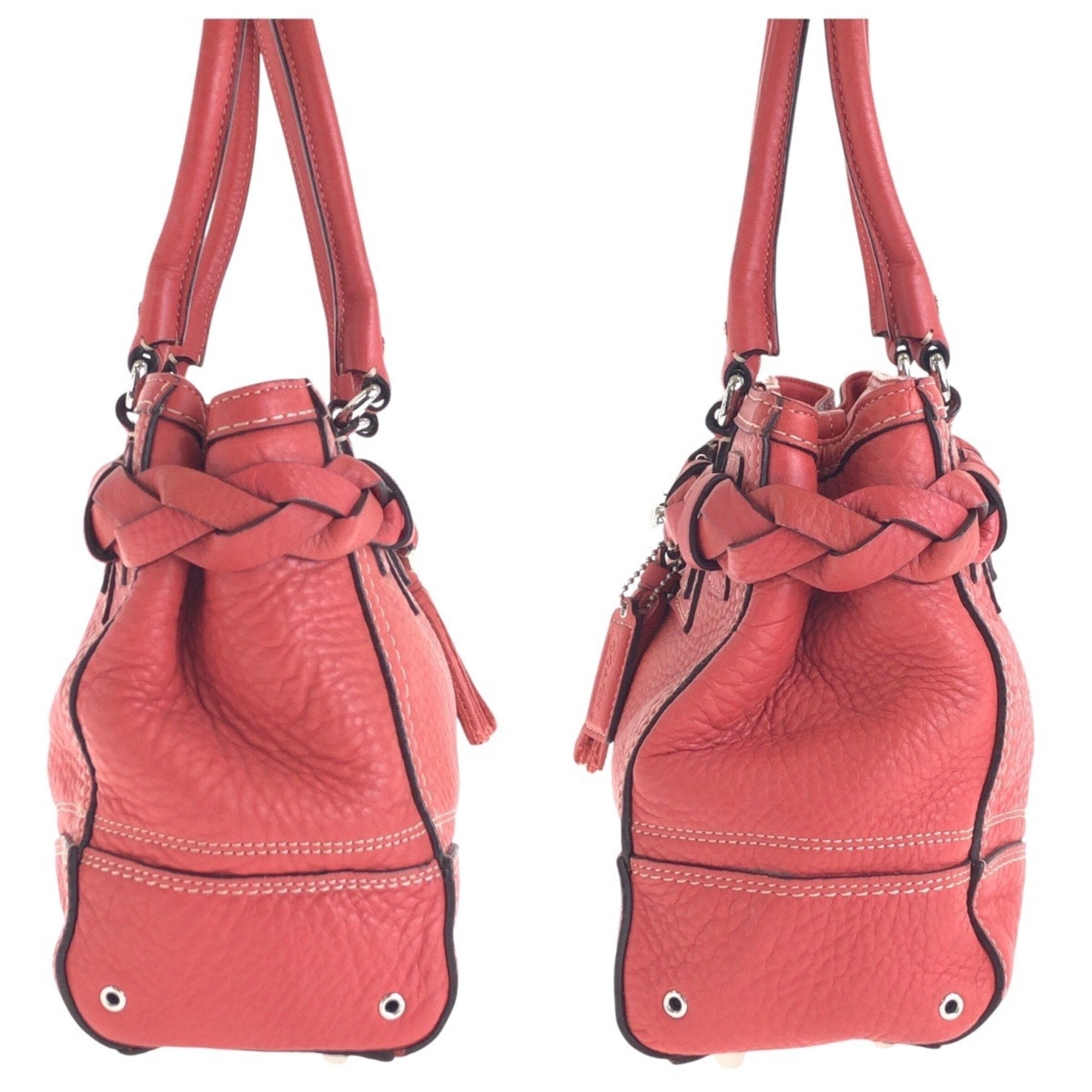 Coach Pink Leather Shoulder Bag Tote Bag (Pre-Owned)