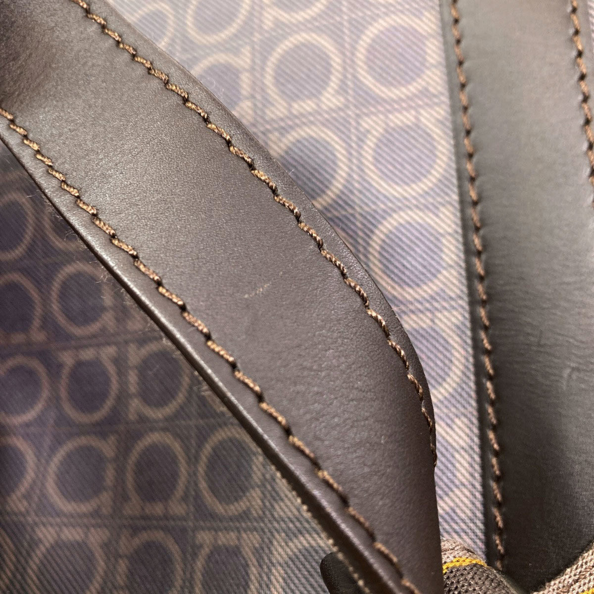 Salvatore Ferragamo Brown Pvc Tote Bag (Pre-Owned)