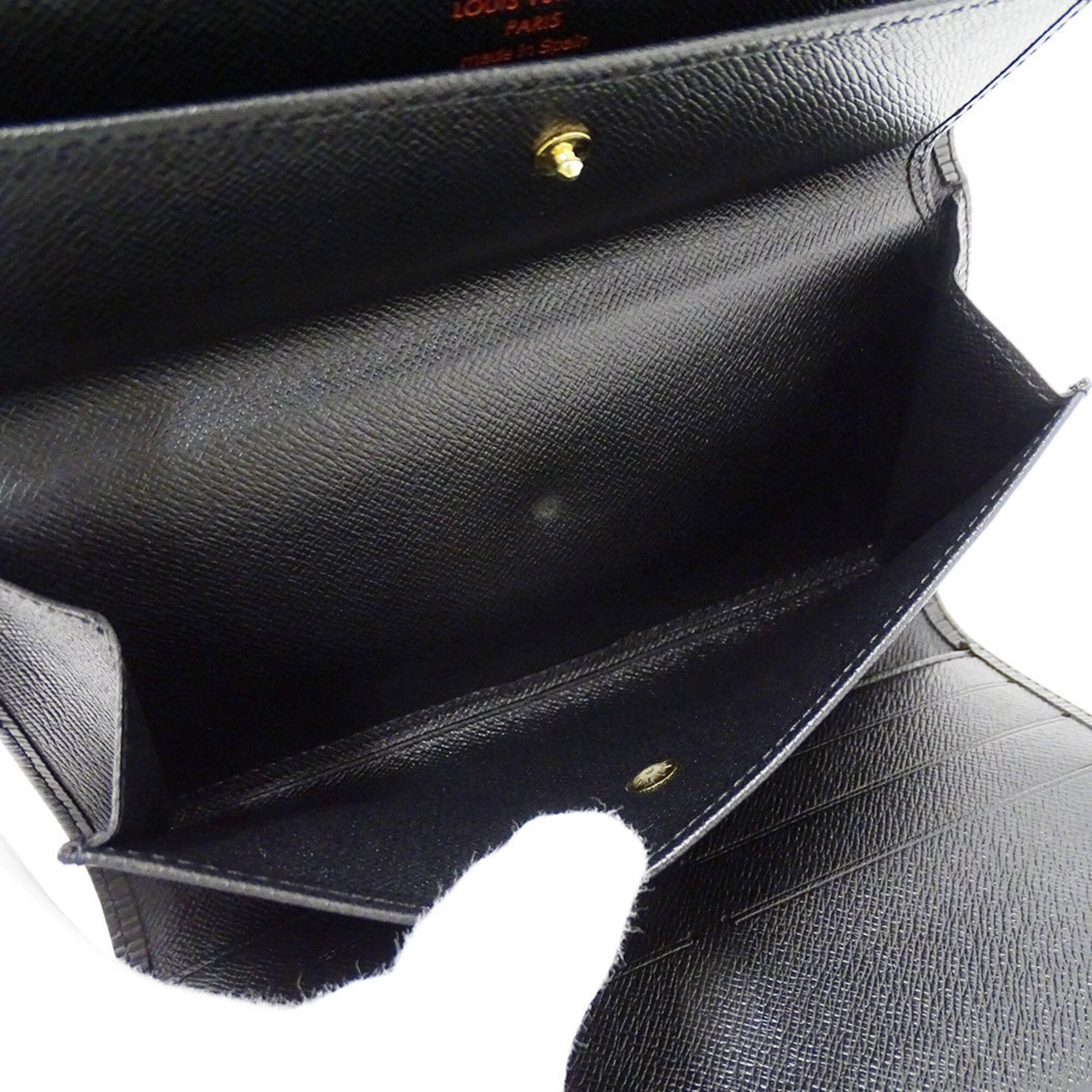 Louis Vuitton Black Galle Noir Epi Leather Long Wallet (Bi-Fold) (Pre-Owned)