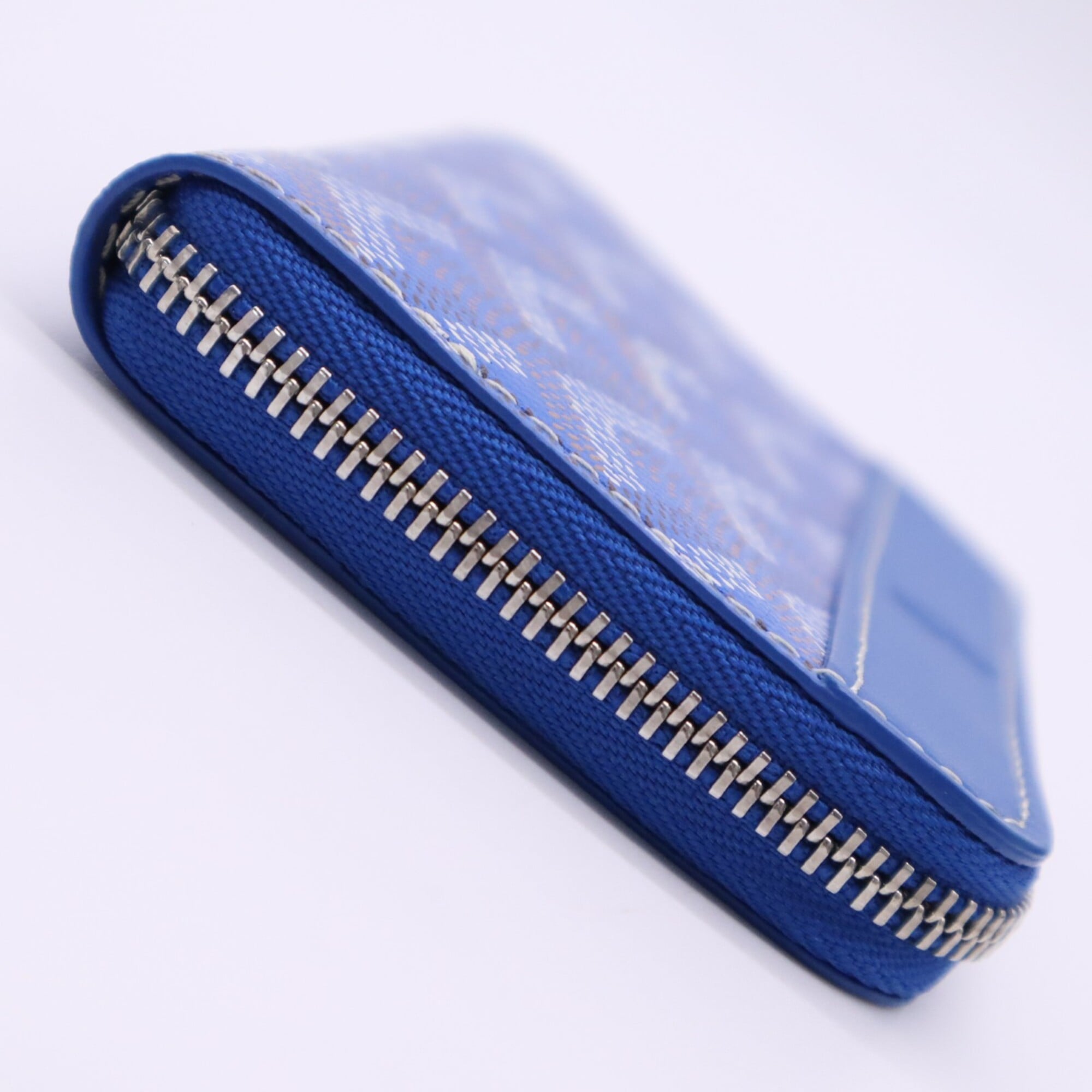 Goyard Blue Multi-Color Coated Canvas Leather Wallet (Bi-Fold) (Pre-Owned)