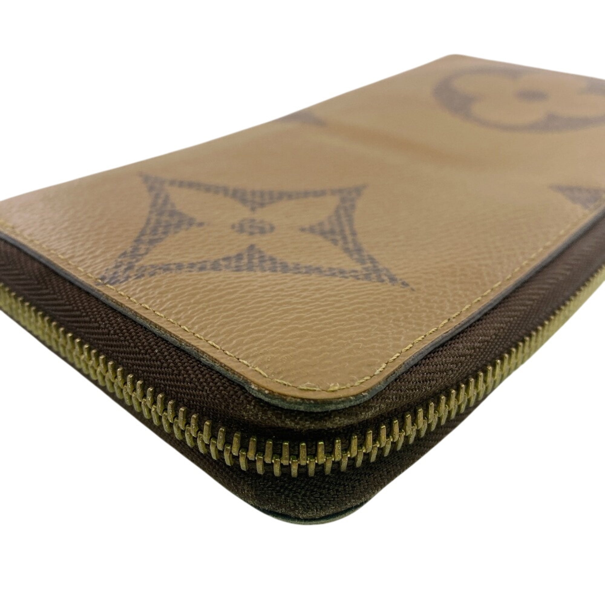 Louis Vuitton Brown Leather Long Wallet (Bi-Fold) (Pre-Owned)