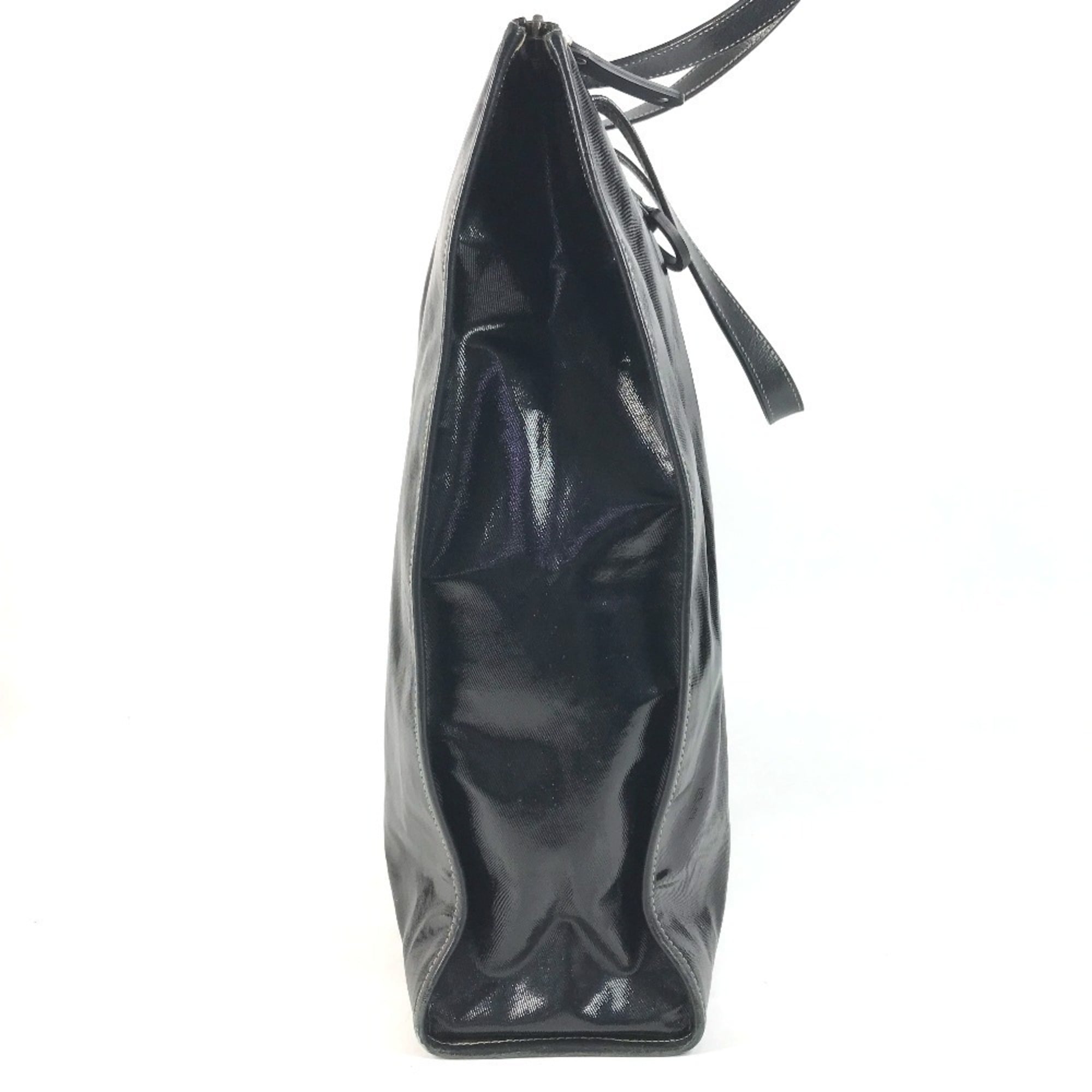 Gucci Hysteria Black Leather Coated Canvas Shoulder Bag Tote Bag (Pre-Owned)