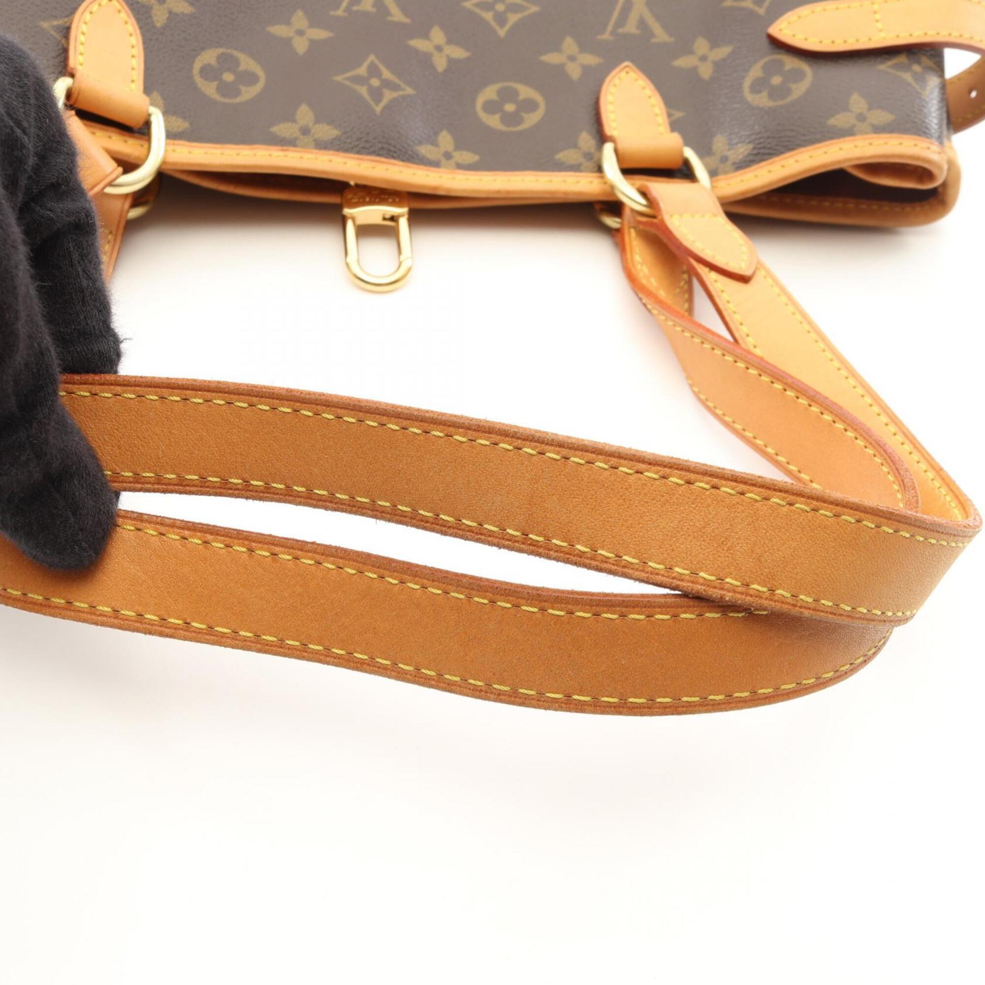 Louis Vuitton Brown Monogram Coated Canvas Leather Handbag Shoulder Bag (Pre-Owned)