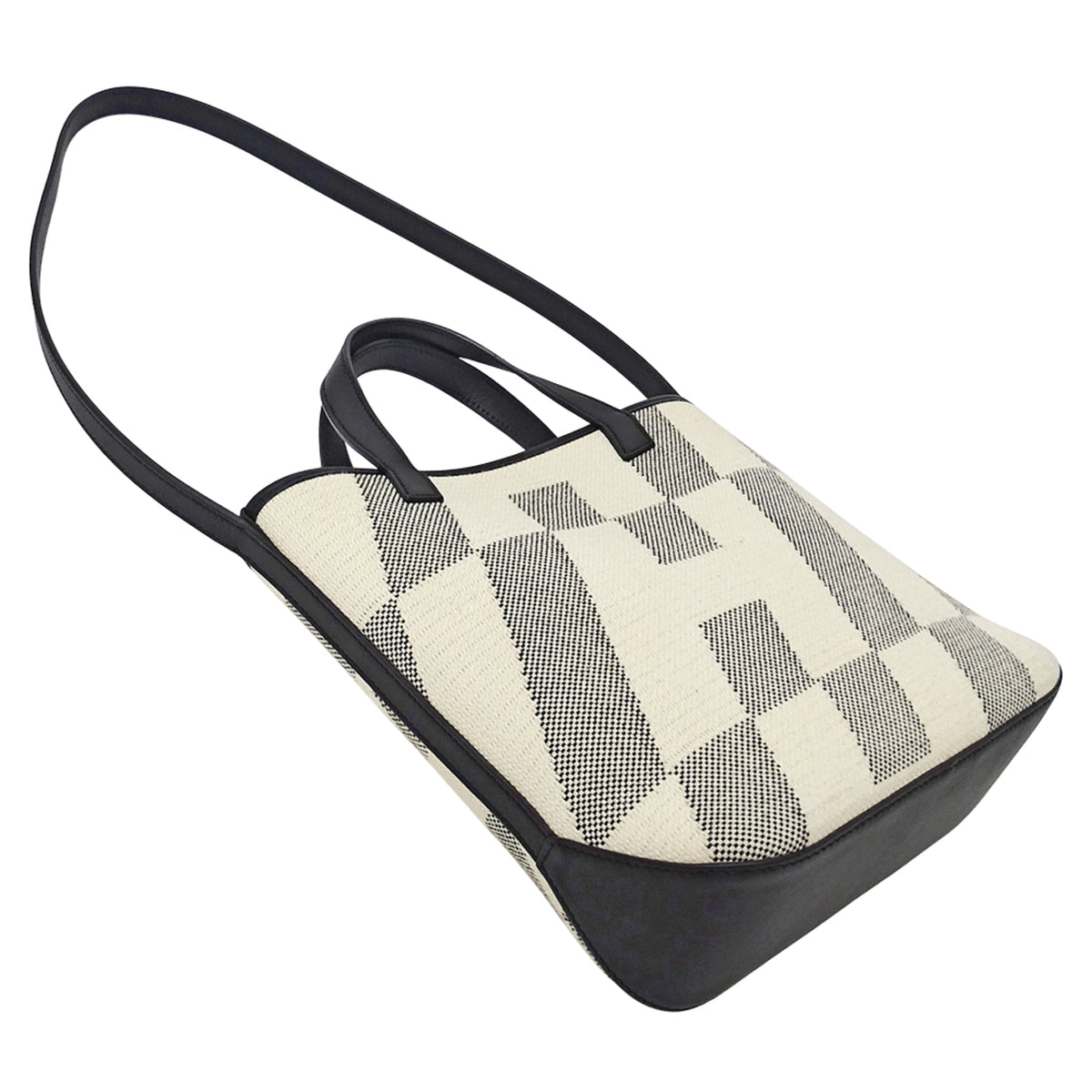 Hermes Black Toile H Handbag Shoulder Bag (Pre-Owned)