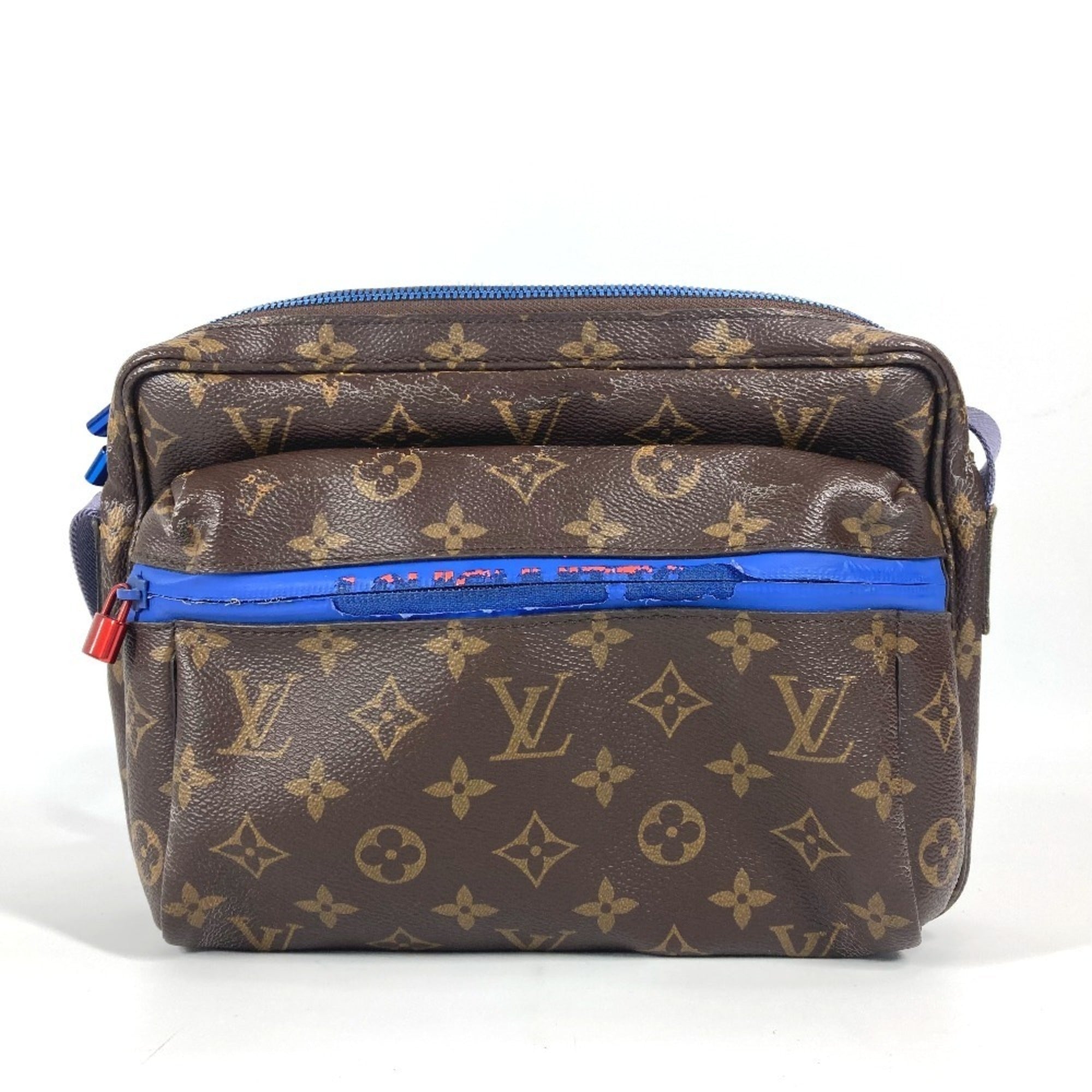 Louis Vuitton Monogram Blue Brown Monogram Shoulder Bag (Pre-Owned)