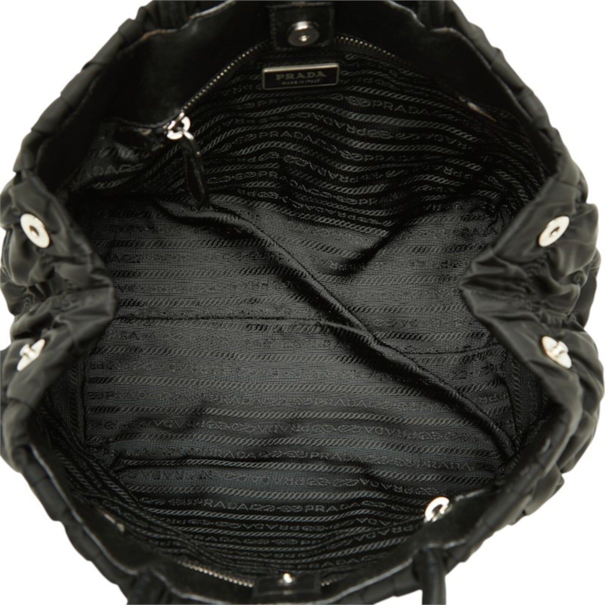 Prada Black Nylon Leather Handbag (Pre-Owned)