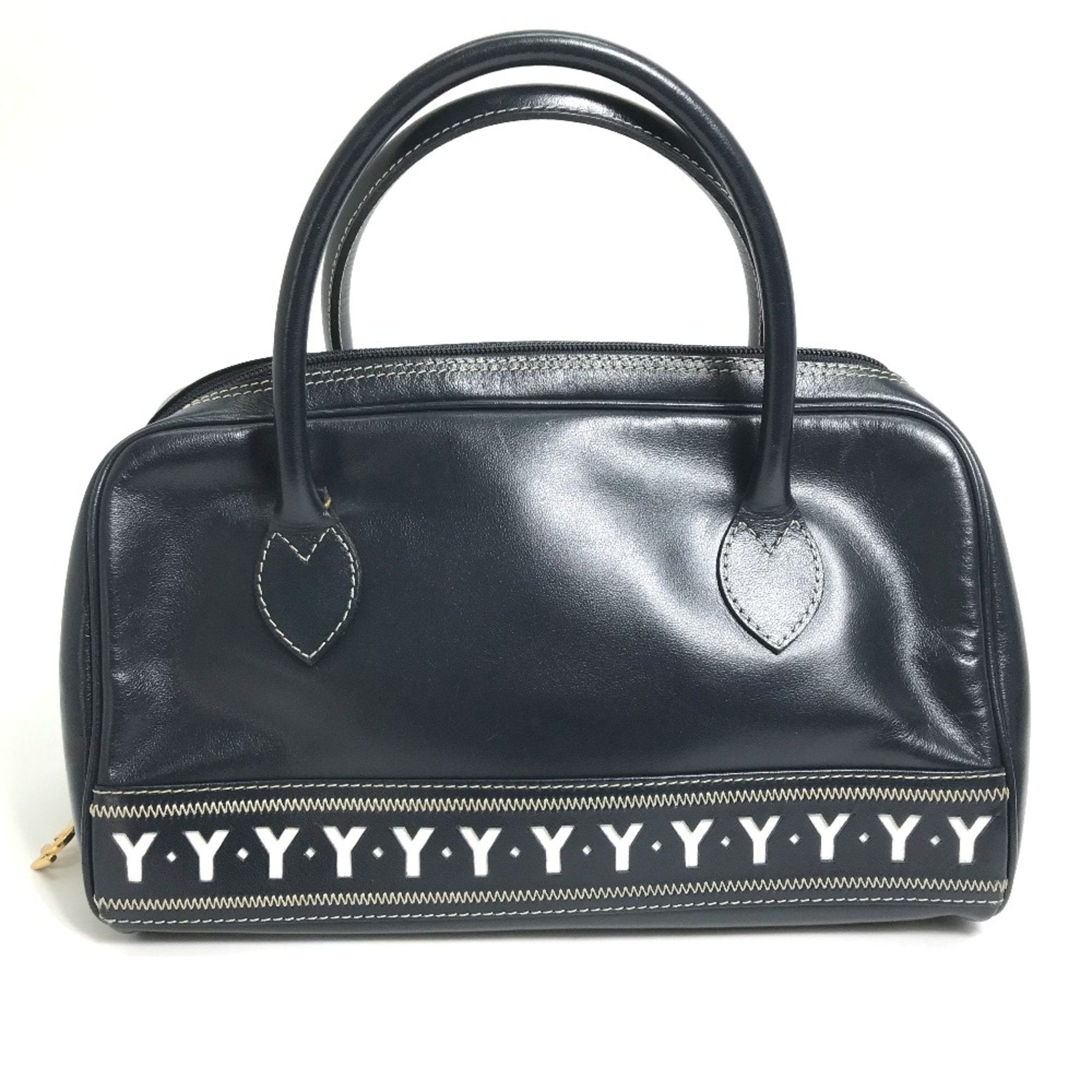 Yves Saint Laurent Navy Leather Handbag (Pre-Owned)