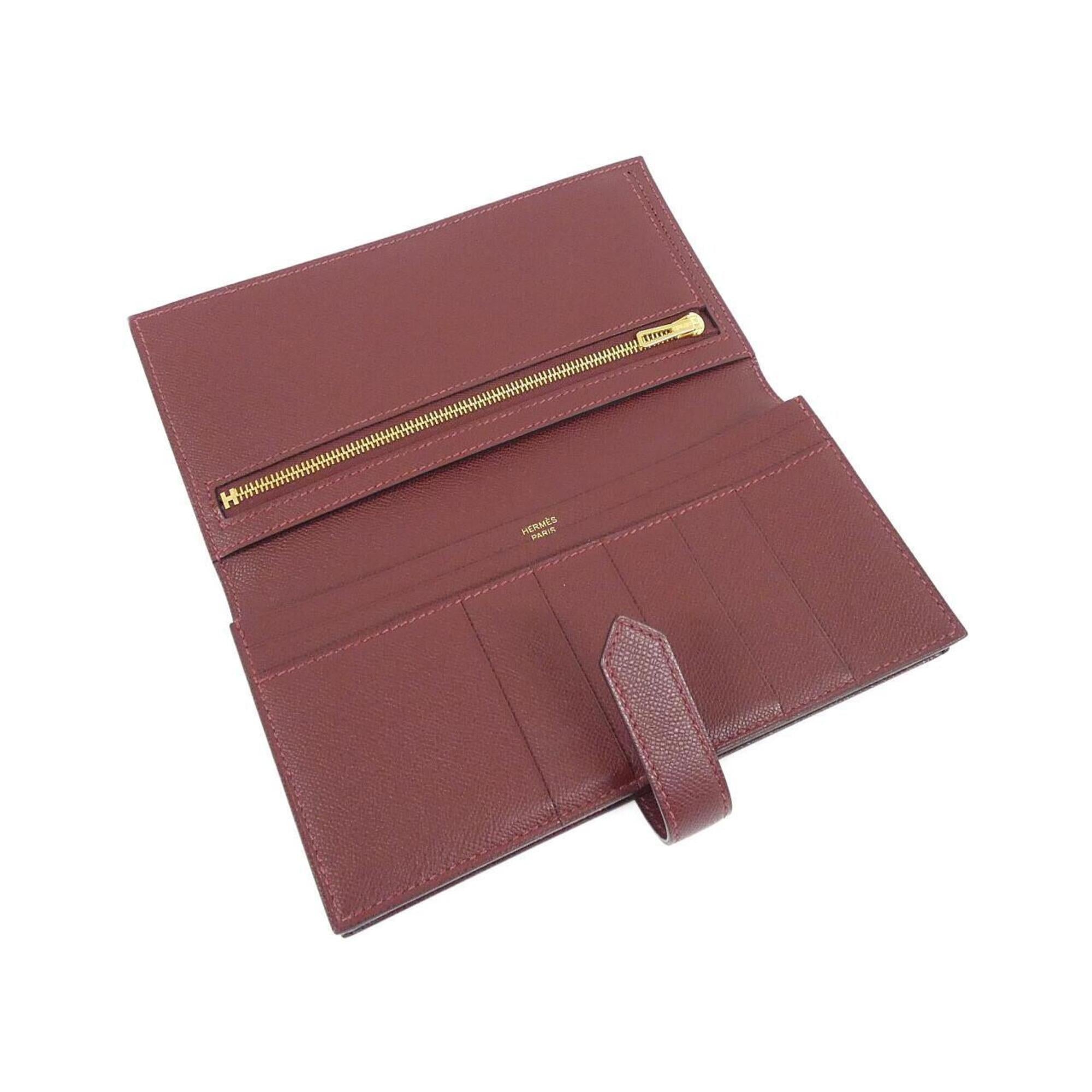Hermes Rouge H Soufre Long Wallet (Bi-Fold) (Pre-Owned)