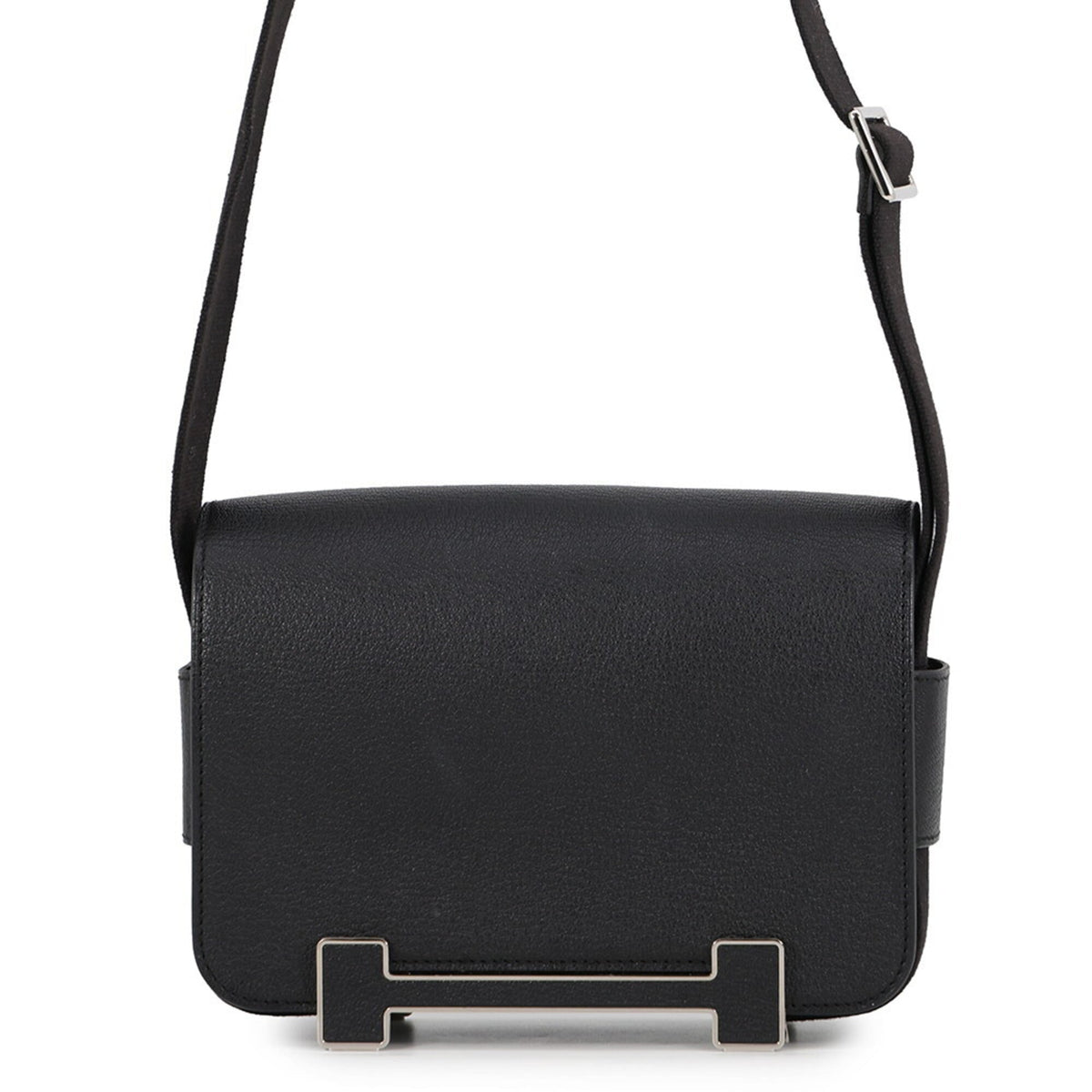 Hermes Black Chevre Myzore Leather Handbag Shoulder Bag (Pre-Owned)
