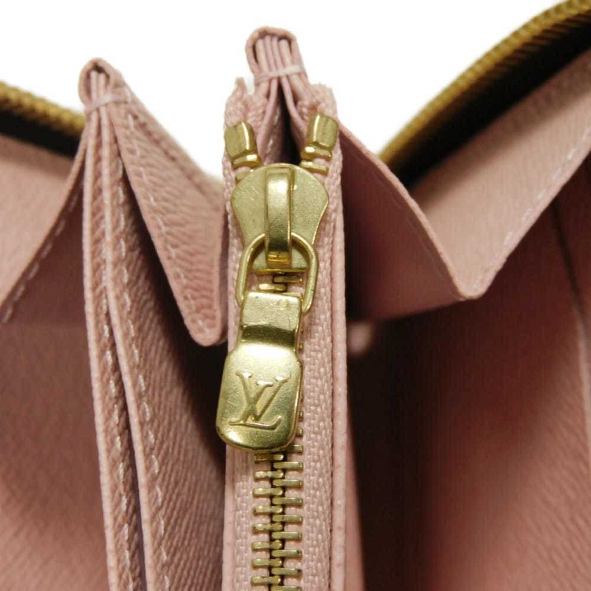 Louis Vuitton Brown Monogram Pink Rose Ballerine Monogram Long Wallet (Bi-Fold) (Pre-Owned)