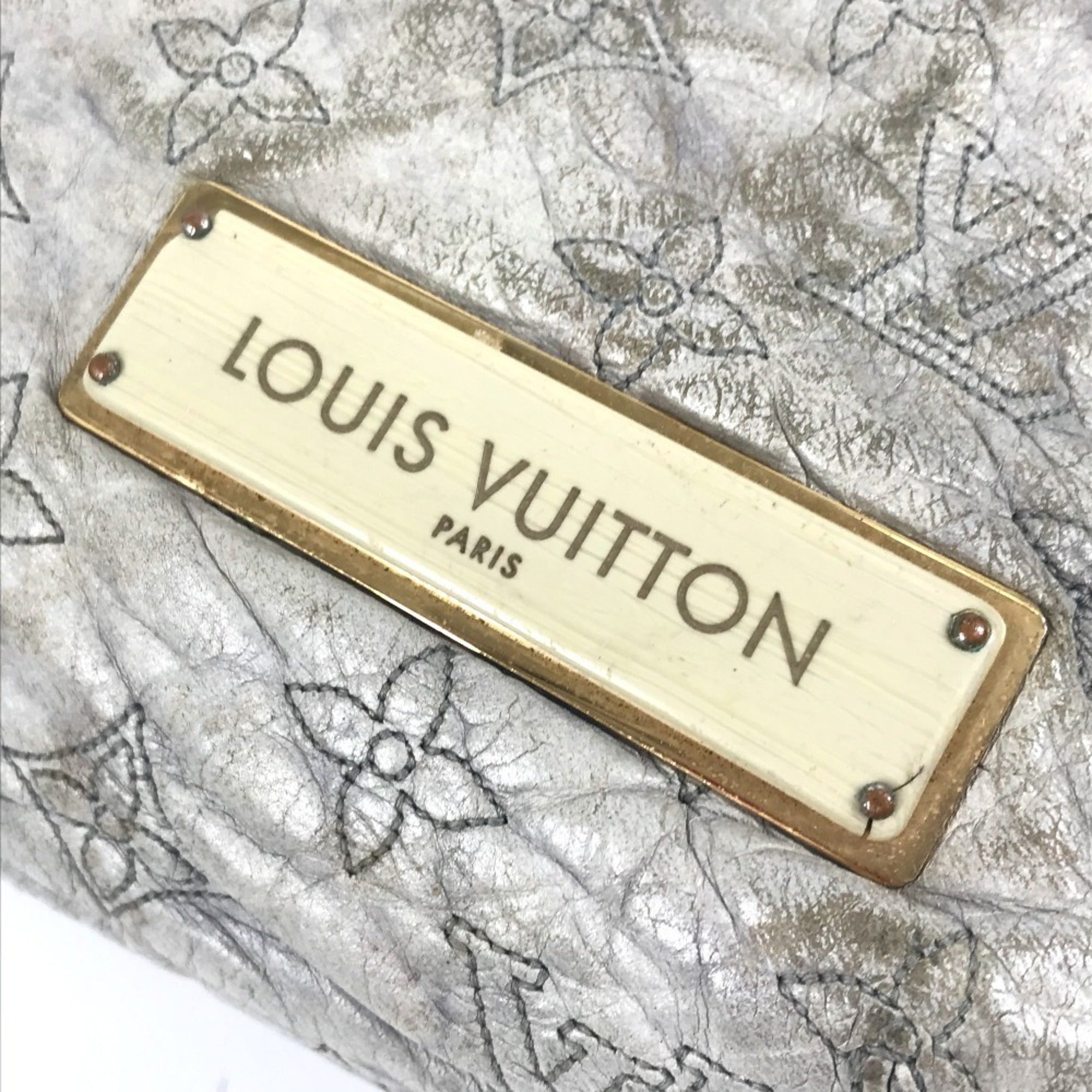 Louis Vuitton Monogram Olympe Ecru Galle Gray Leather Handbag Shoulder Bag (Pre-Owned)