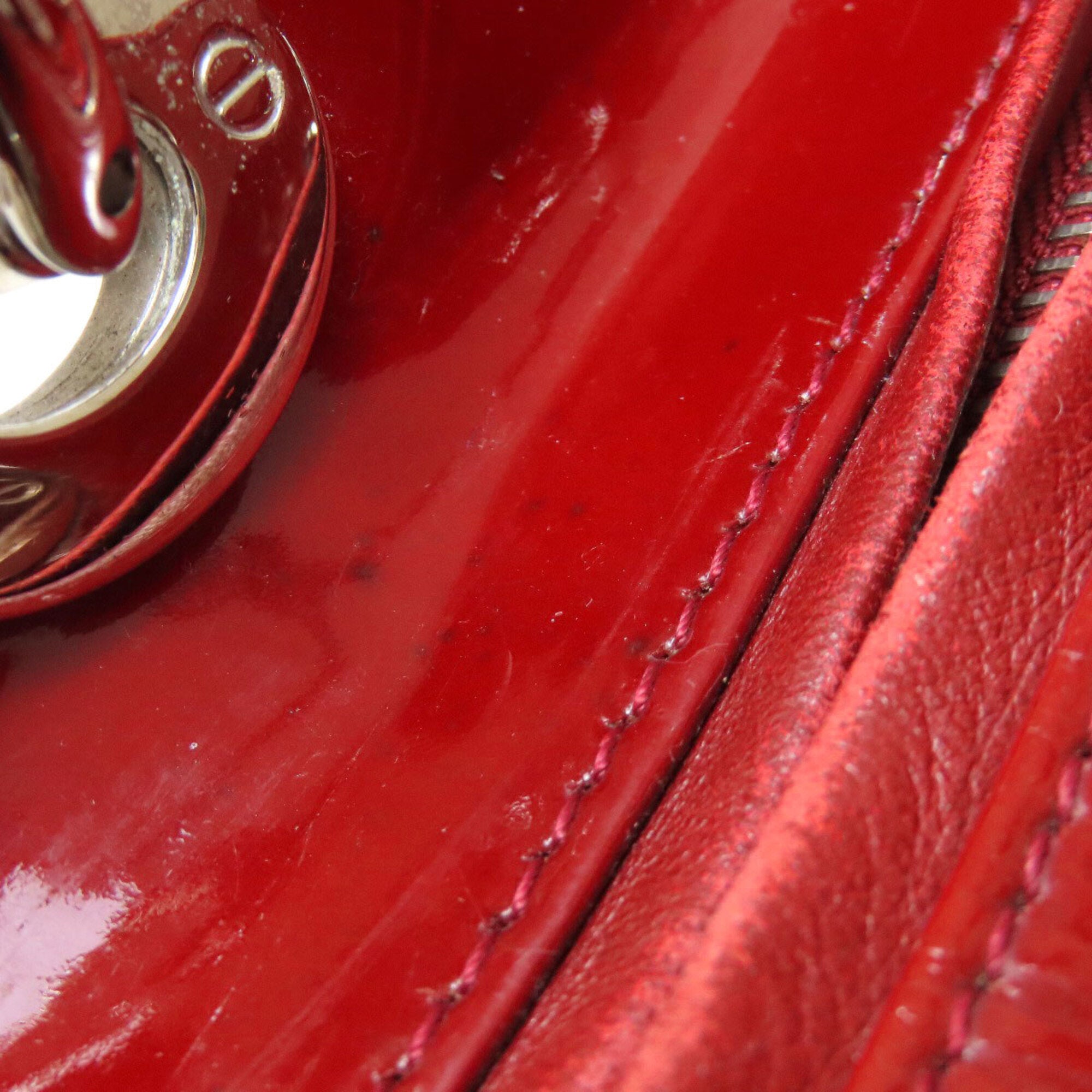 Christian Dior Lady Dior Red Color Leather Handbag (Pre-Owned)