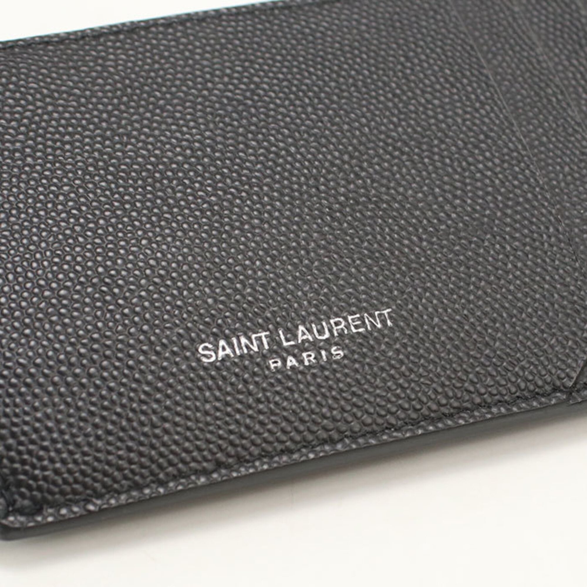 Saint Laurent Black Leather Coin Purse/Coin Case (Pre-Owned)