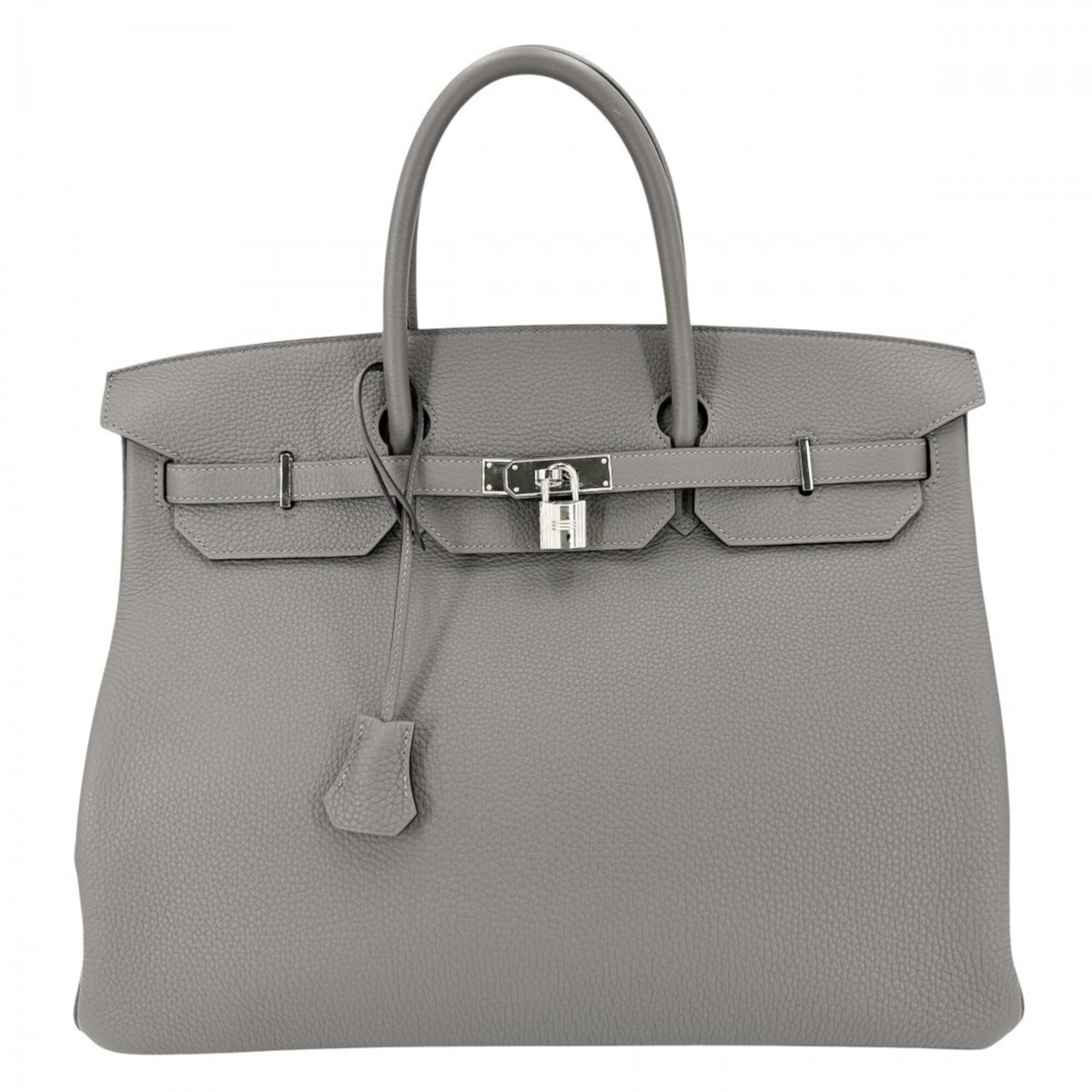 Hermes Gray Togo Leather Handbag (Pre-Owned)