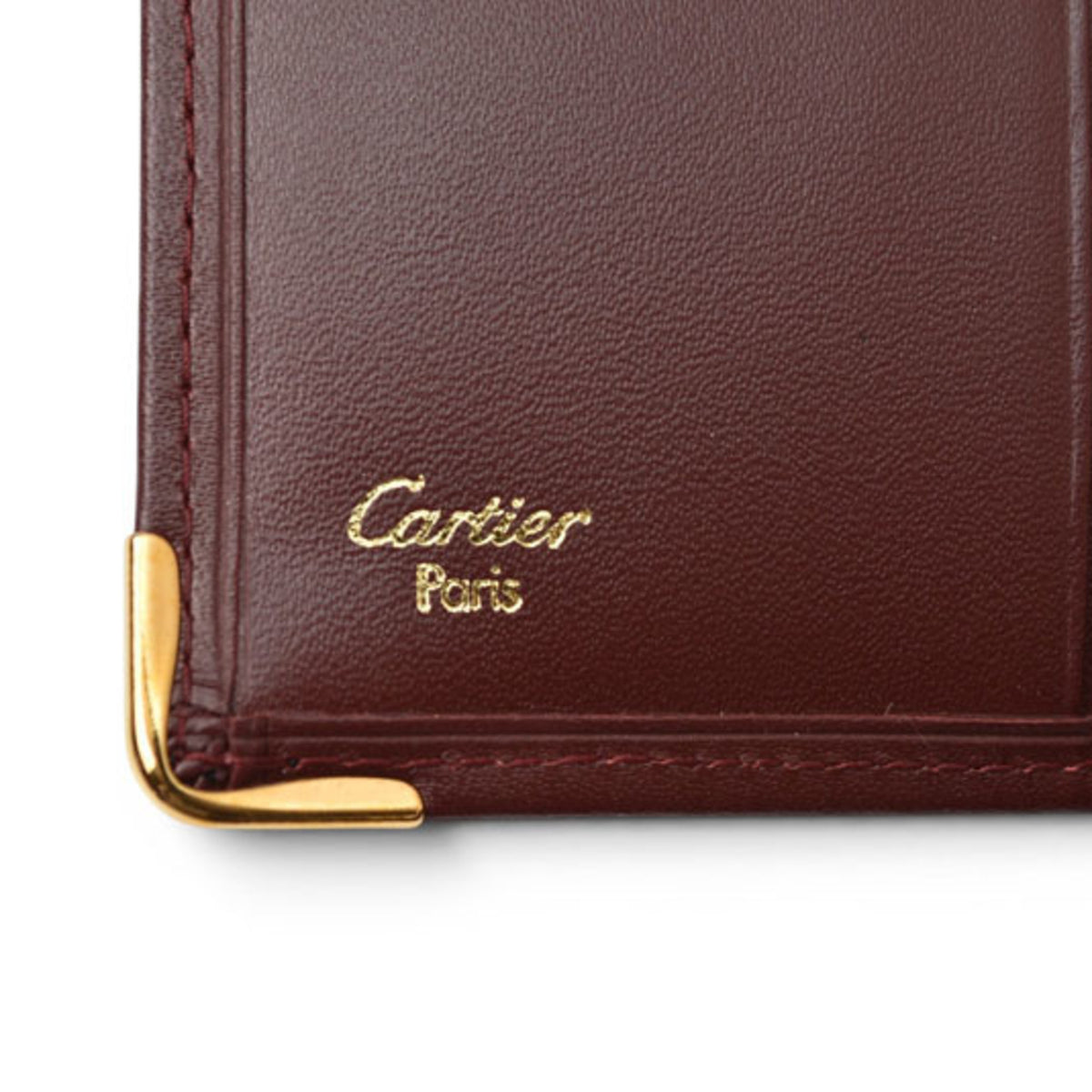 Cartier Bordeaux Leather Wallet (Bi-Fold) (Pre-Owned)