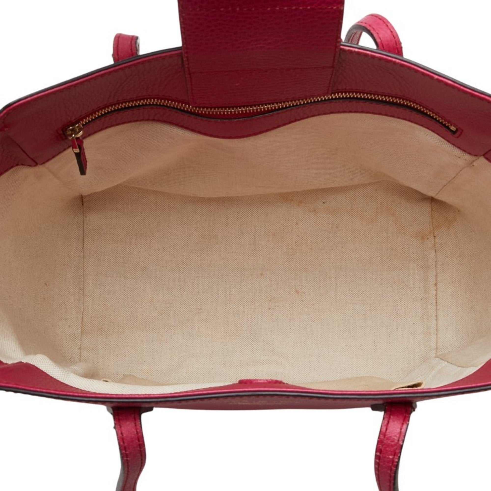 Gucci Pink Leather Tote Bag (Pre-Owned)