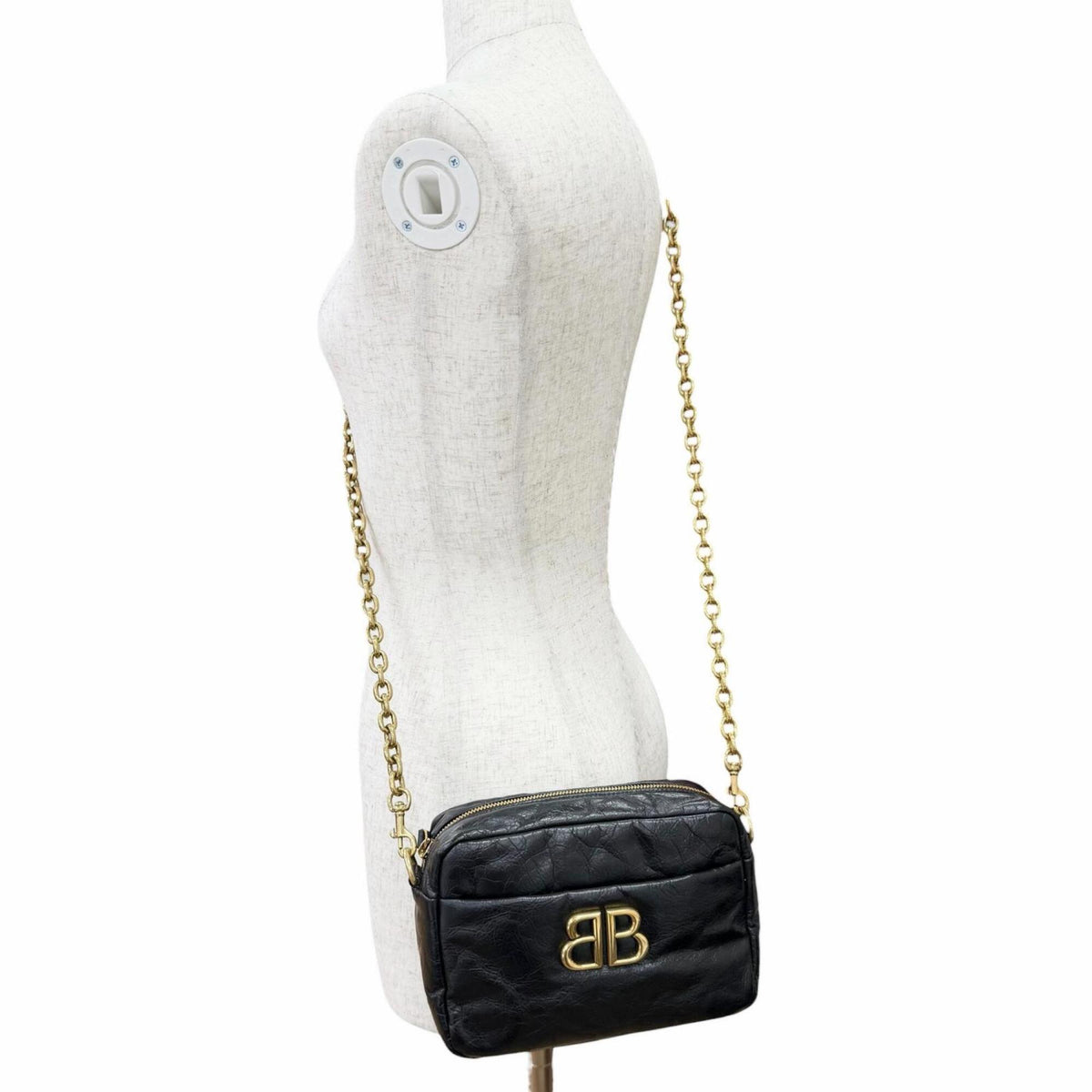 Balenciaga Black Leather Shoulder Bag (Pre-Owned)