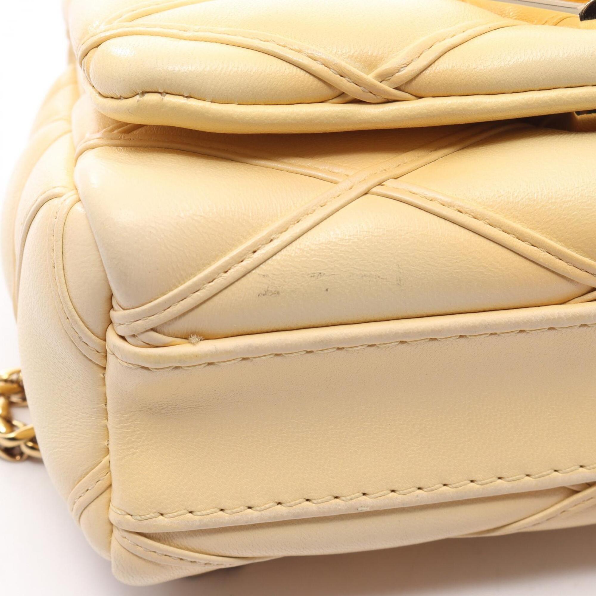 Louis Vuitton Yellow Leather Handbag Shoulder Bag (Pre-Owned)
