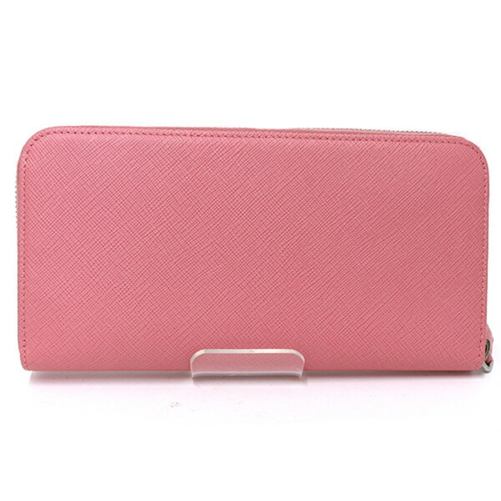 Prada Pink Saffiano Metal Long Wallet (Bi-Fold) (Pre-Owned)