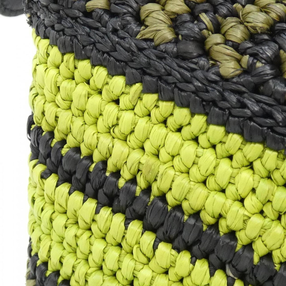 Loewe Green Olive Raffia Leather Handbag (Pre-Owned)