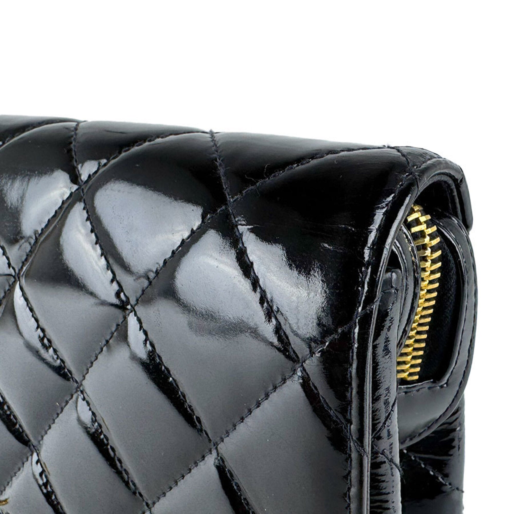Chanel Black Patent Leather Backpack (Pre-Owned)