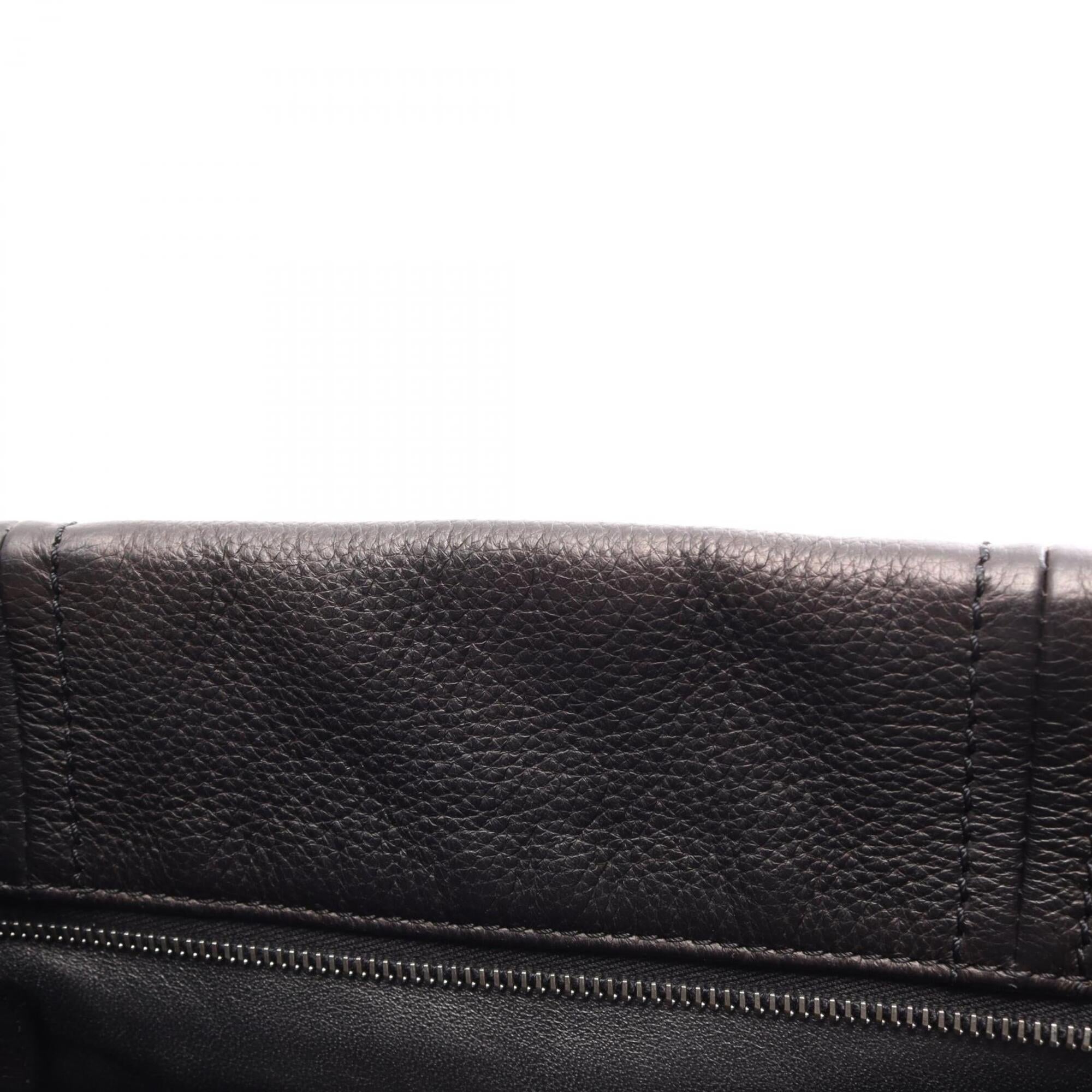 Chanel Black Leather Handbag Tote Bag (Pre-Owned)