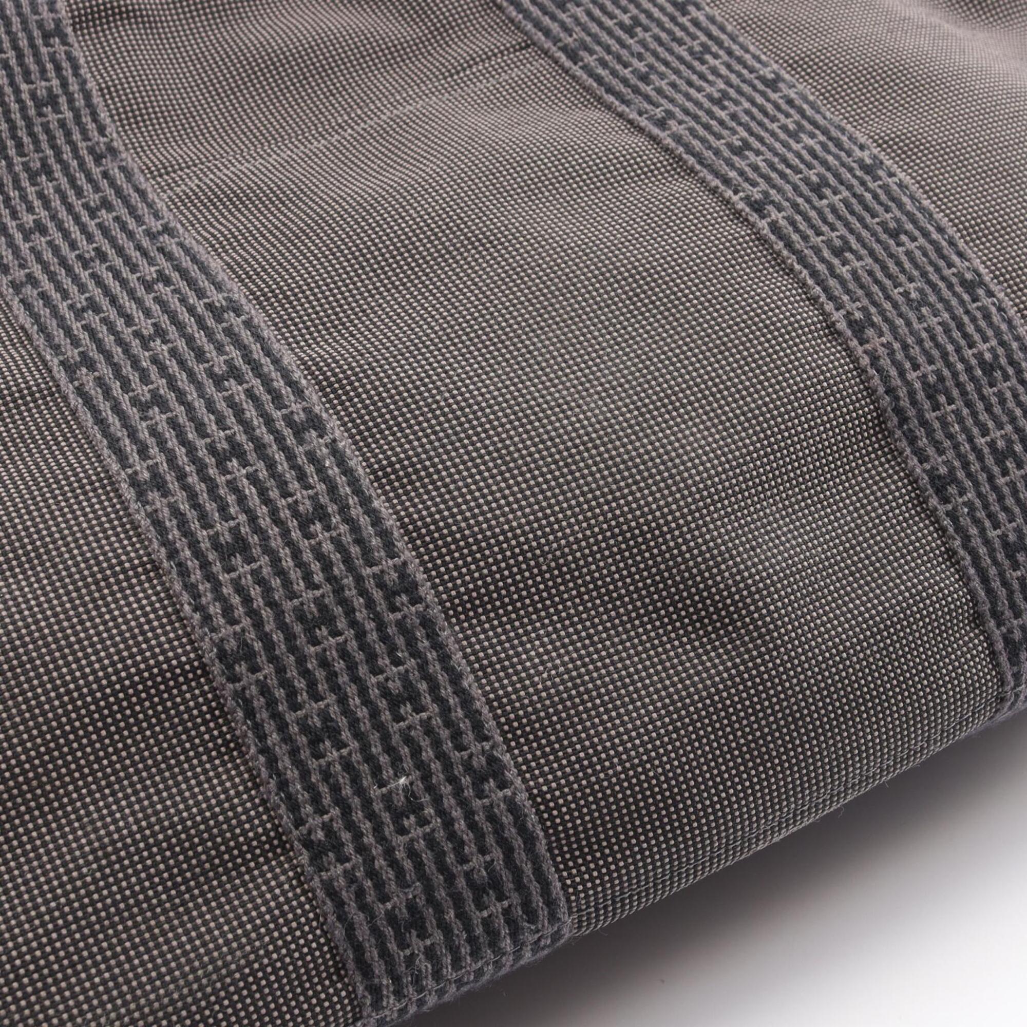 Hermes Gray Nylon Canvas Handbag Tote Bag (Pre-Owned)