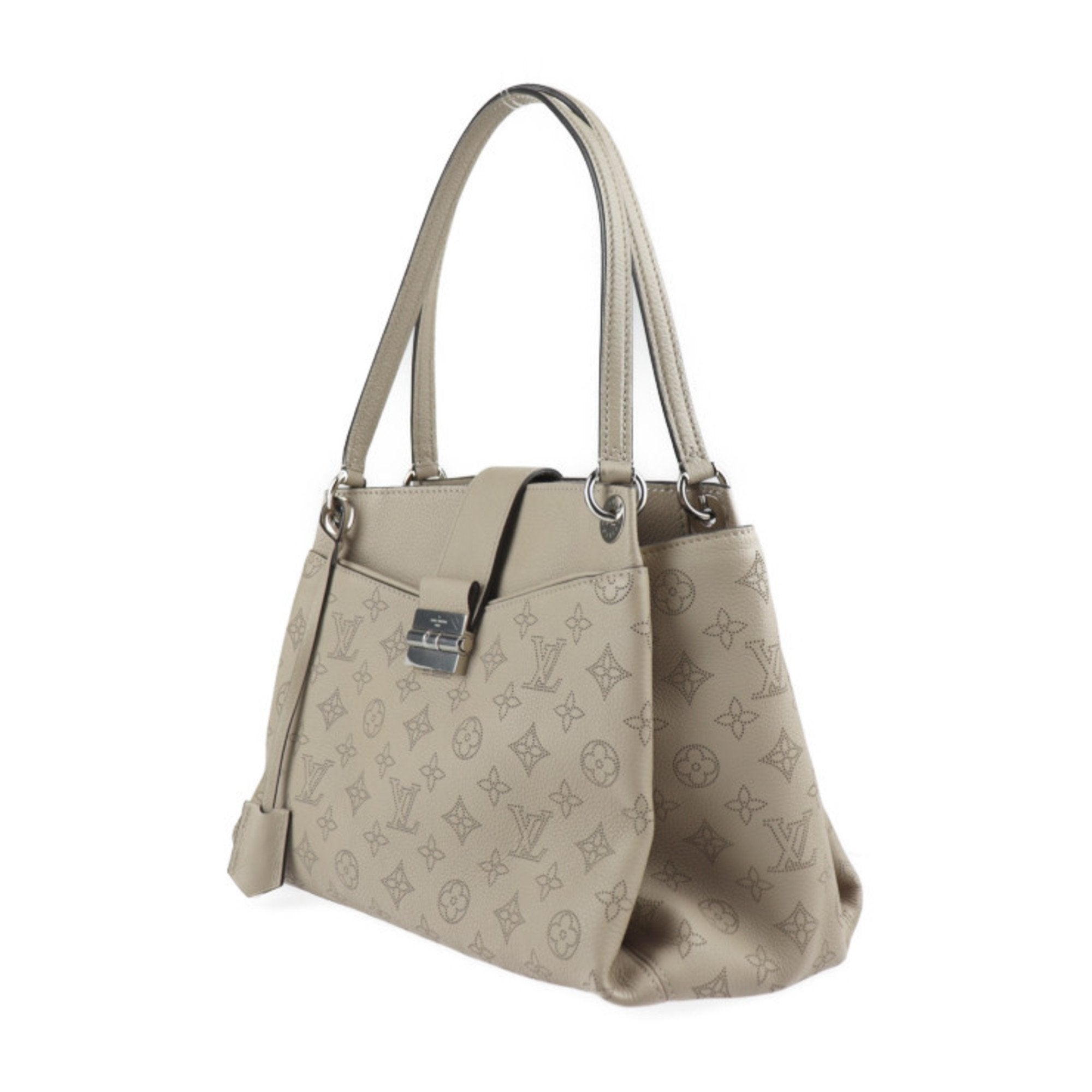 Louis Vuitton Beige Galle Mahina Leather Handbag Shoulder Bag Tote Bag (Pre-Owned)