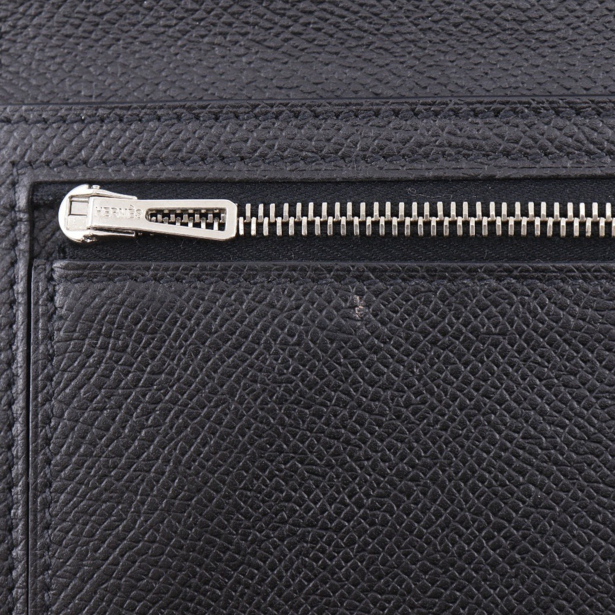 Hermes Black Epsom Leather Long Wallet (Bi-Fold) (Pre-Owned)
