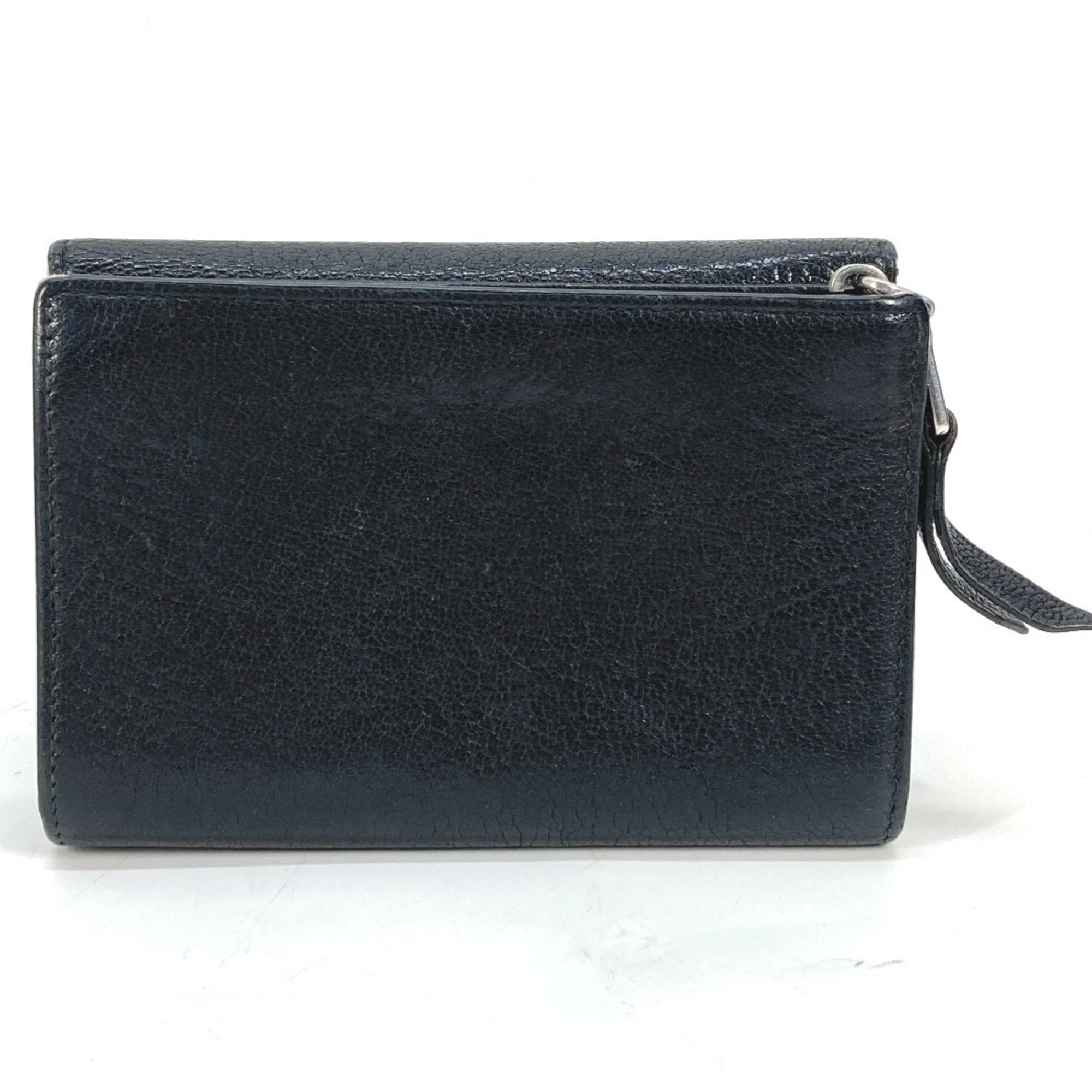 Miu Miu Black White Leather Wallet (Tri-Fold) (Pre-Owned)