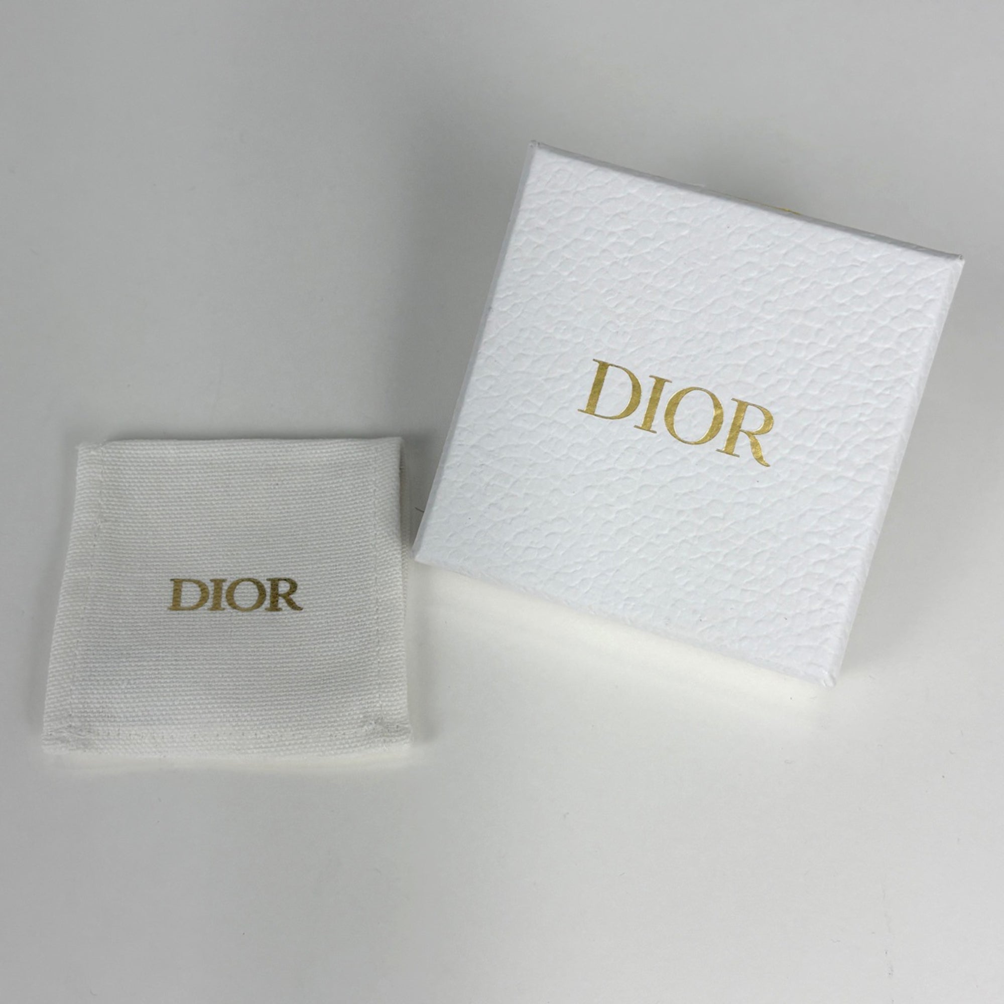Christian Dior Gold Gold Plating Rhinestone Band Ring (Pre-Owned)