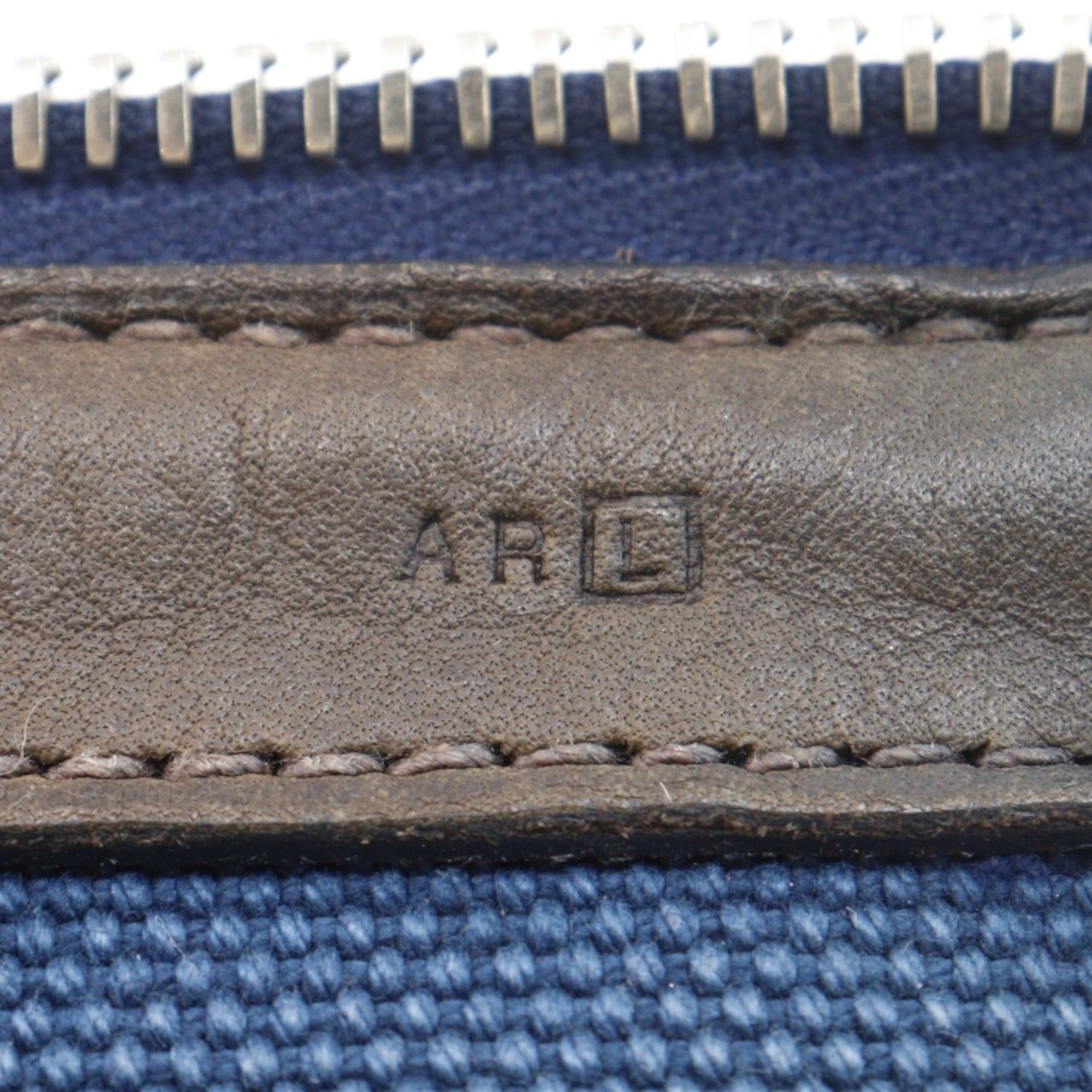 Hermes Navy Canvas Handbag (Pre-Owned)