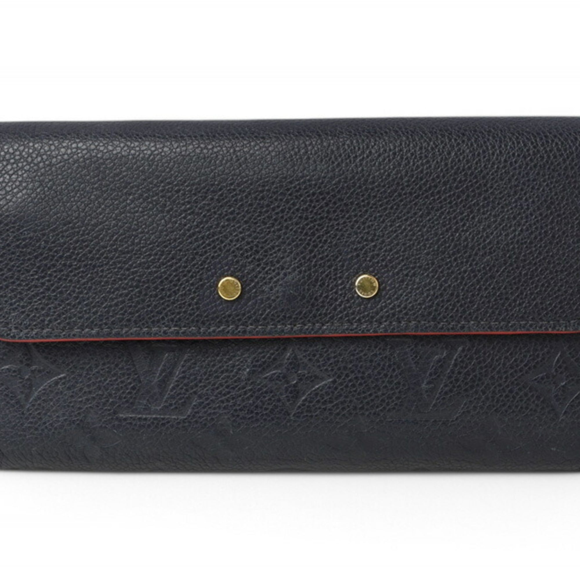 Louis Vuitton Marine Rouge Monogram Monogram Empreinte Long Wallet (Tri-Fold) (Pre-Owned)