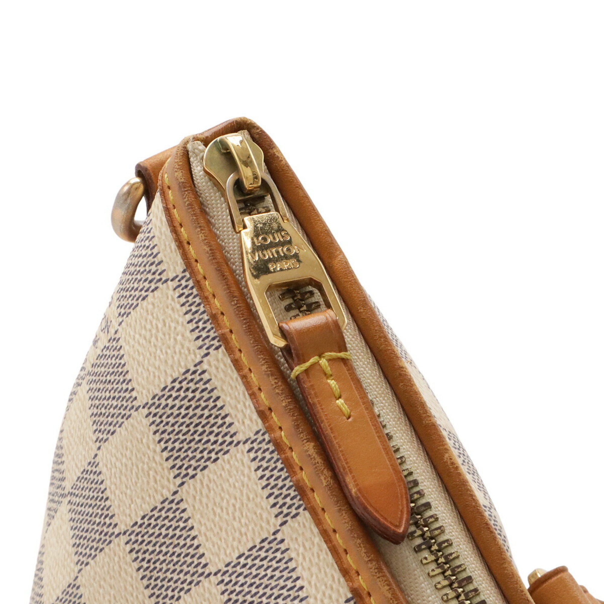 Louis Vuitton Ivory Damier Azur Canvas Shoulder Bag Tote Bag (Pre-Owned)