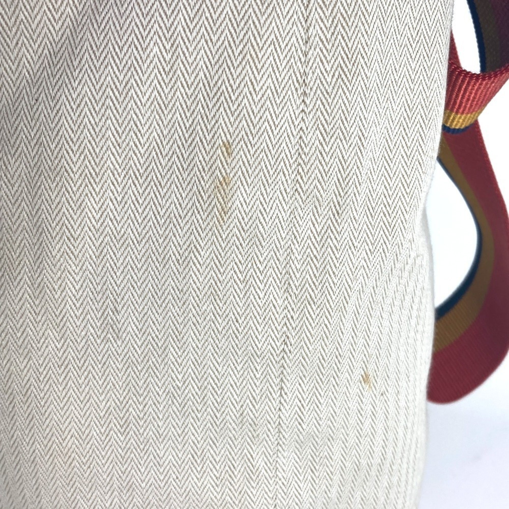 Hermes Beige Canvas Shoulder Bag (Pre-Owned)