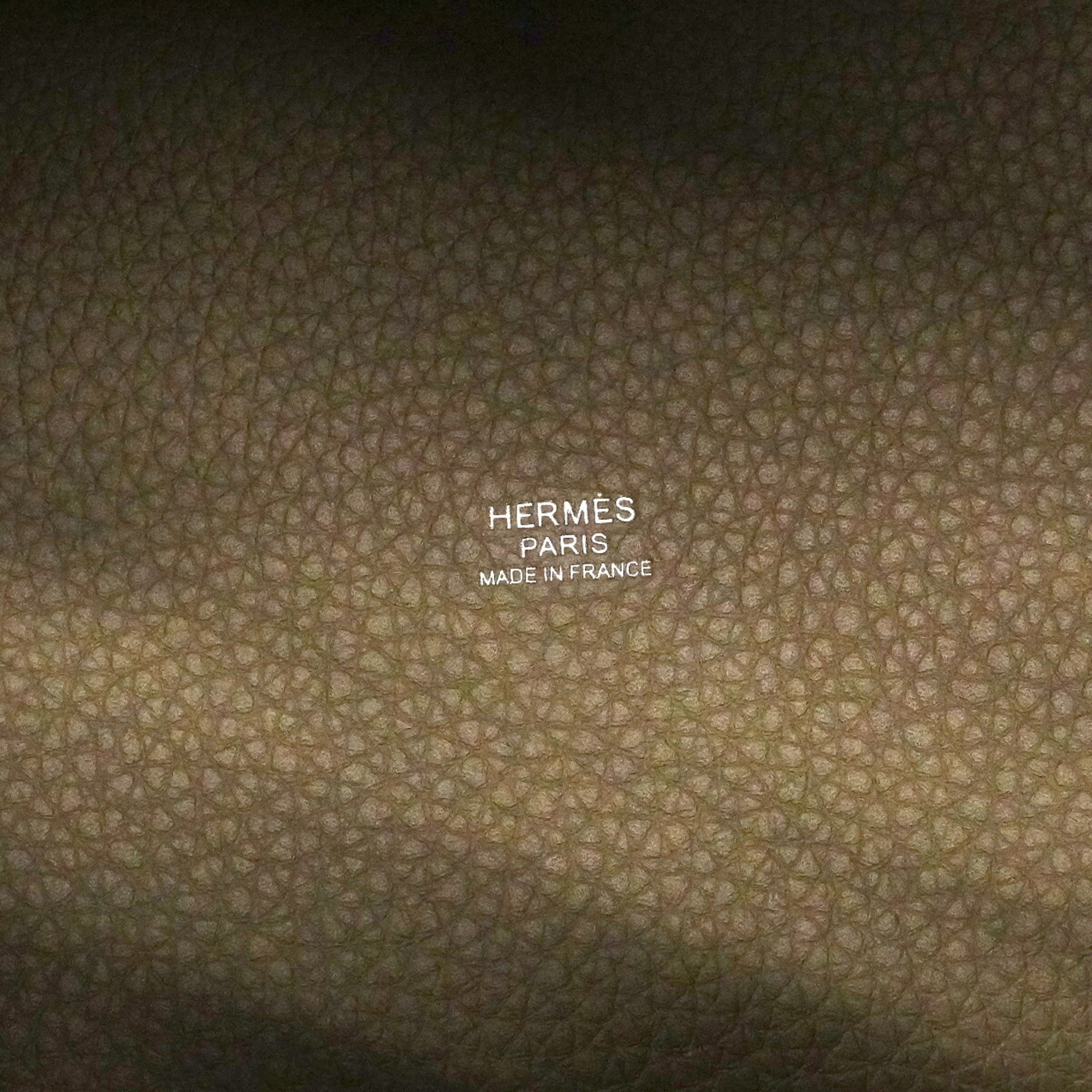 Hermes Etoupe Gray Taurillon Clemence Leather Handbag (Pre-Owned)